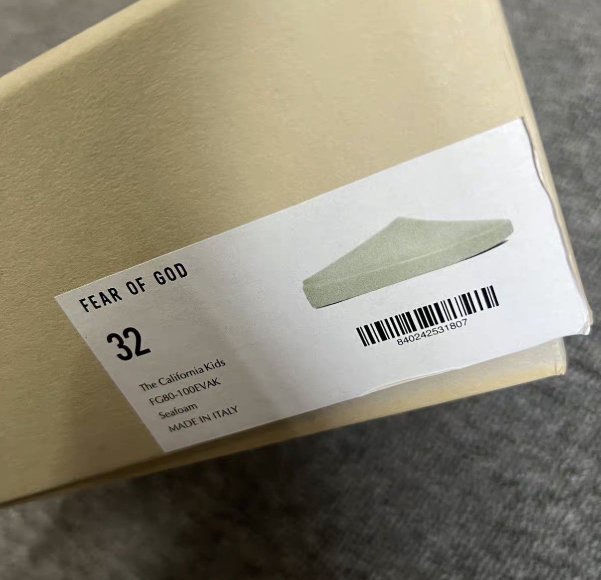 Fear of God Fear Of God FOG Grayish Green Slides J41 Size US 8 / EU 41 - 8 Thumbnail