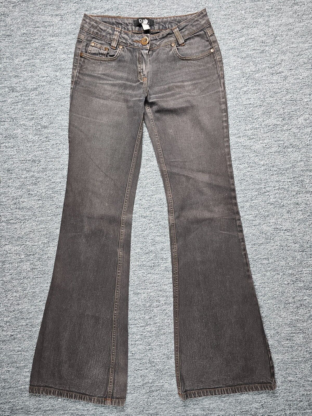 Dolce & Gabbana Vintage Y2K Dolce&Gabbana Gemstone Bell Bottom Jeans 28 Size 28" / US 6 / IT 42 - 1 Thumbnail