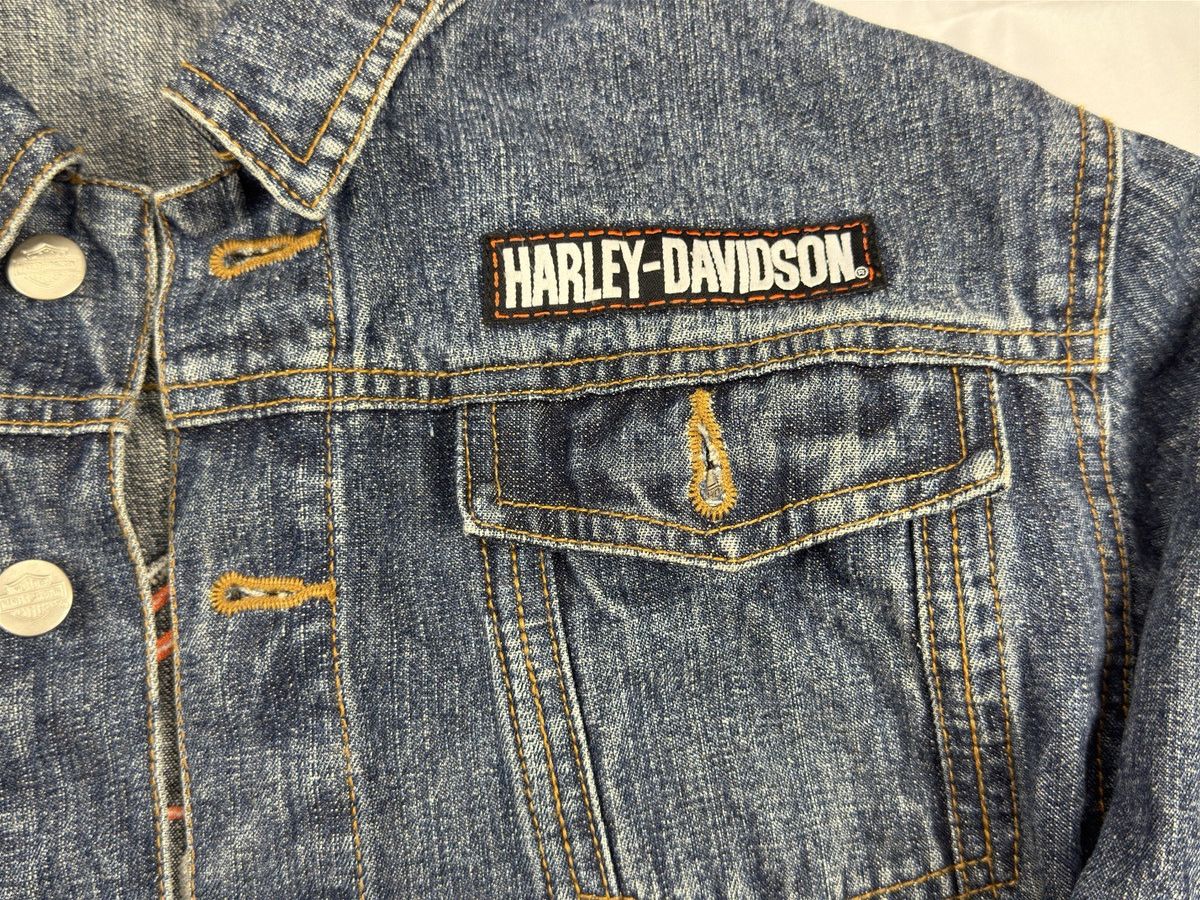Harley Davidson × Vintage harley davidson denim jacket M 12/14 Size US S / EU 44-46 / 1 - 2 Thumbnail