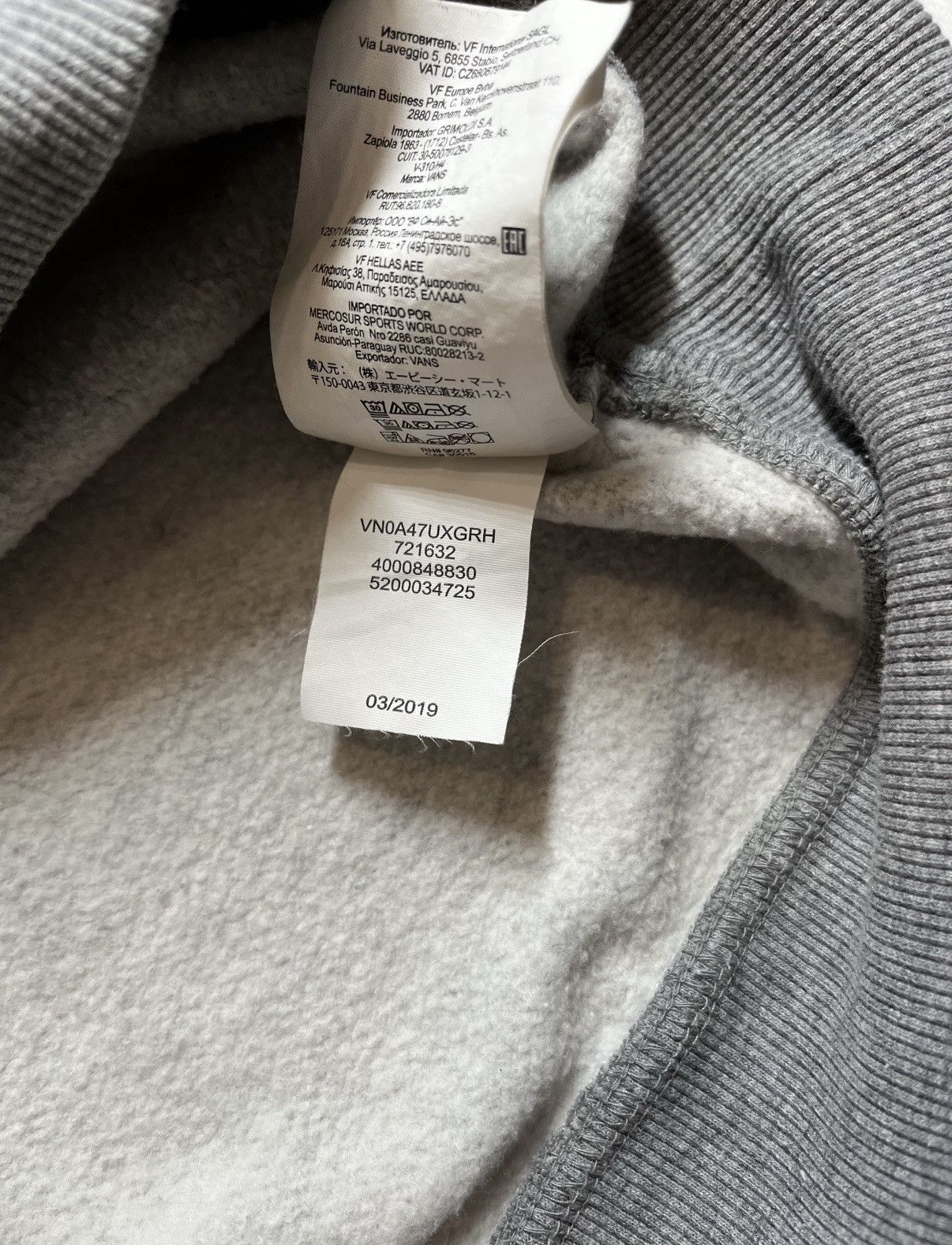 Vans Vans Retro 1/4 Zip Pullover Sweatshirt | Gray Size US S / EU 44-46 / 1 - 5 Thumbnail