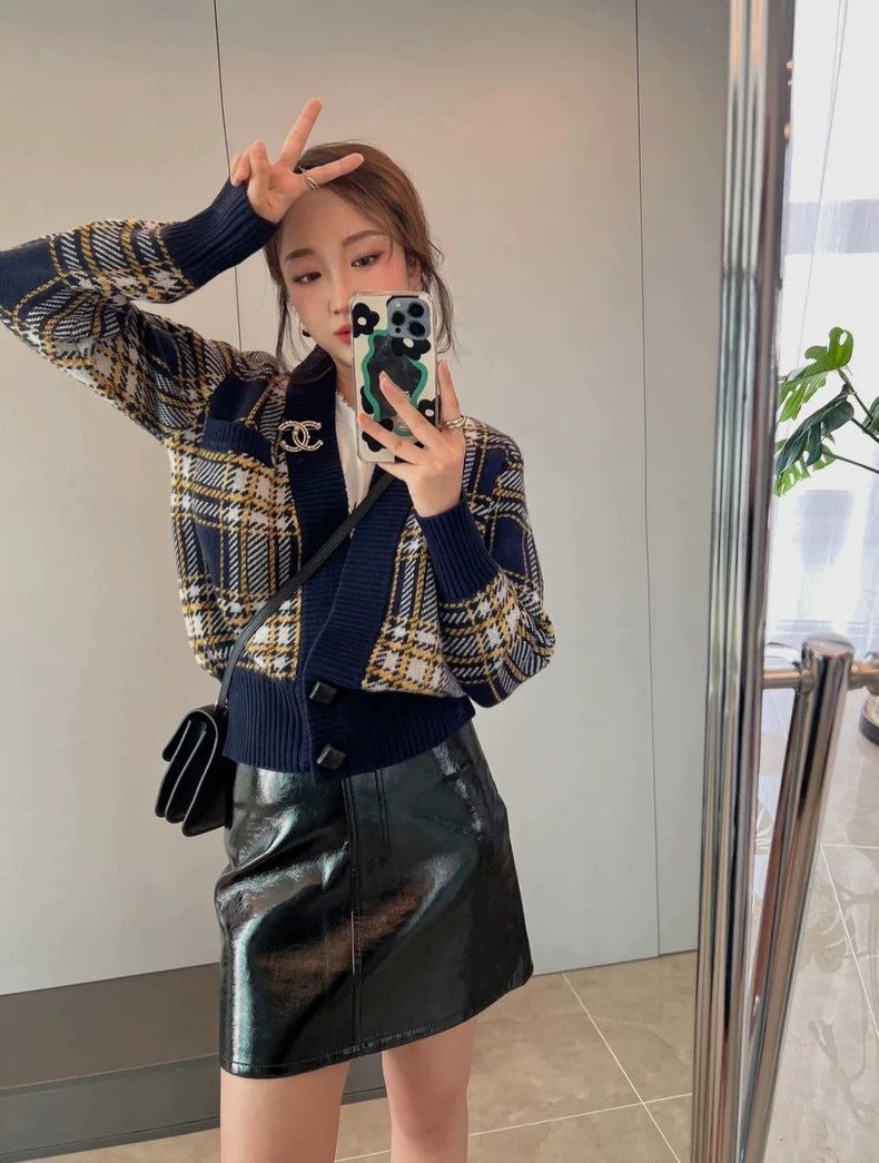 Saint Laurent Paris saint Laurent paris21 FW Madras tweed plaid sweater 2503-N Size XS / US 0-2 / IT 36-38 - 5 Thumbnail
