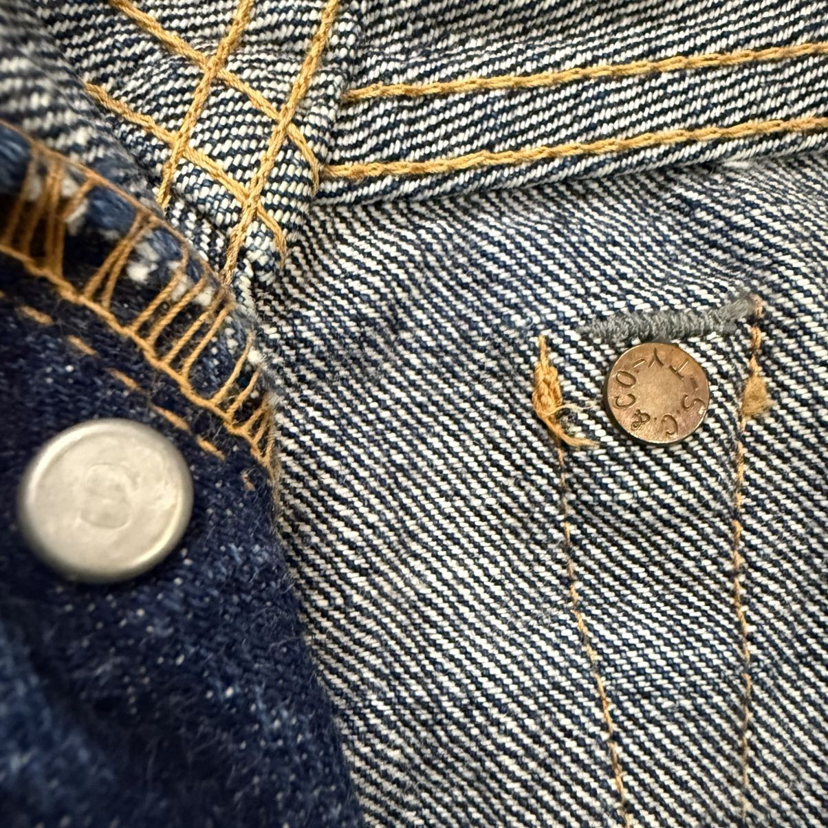 Sugar Cane Vintage 90s Archival Selvedge Sugarcane Indigo Denim Size US 28 / EU 44 - 13 Thumbnail