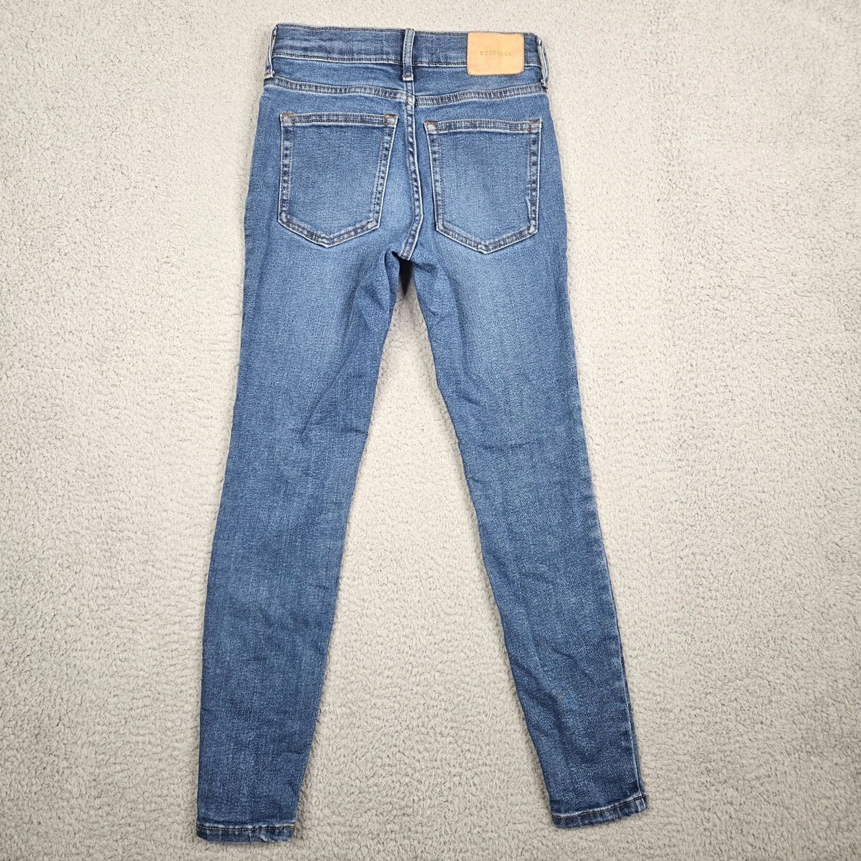 Everlane Everlane Jeans Ankle Regular 25 Blue Denim Cotton Polyester Spandex Women's Casual Slim Fit Mid Rise VINTAGE? Wait not vintage not needed Size 42" / US 20 - 2 Thumbnail