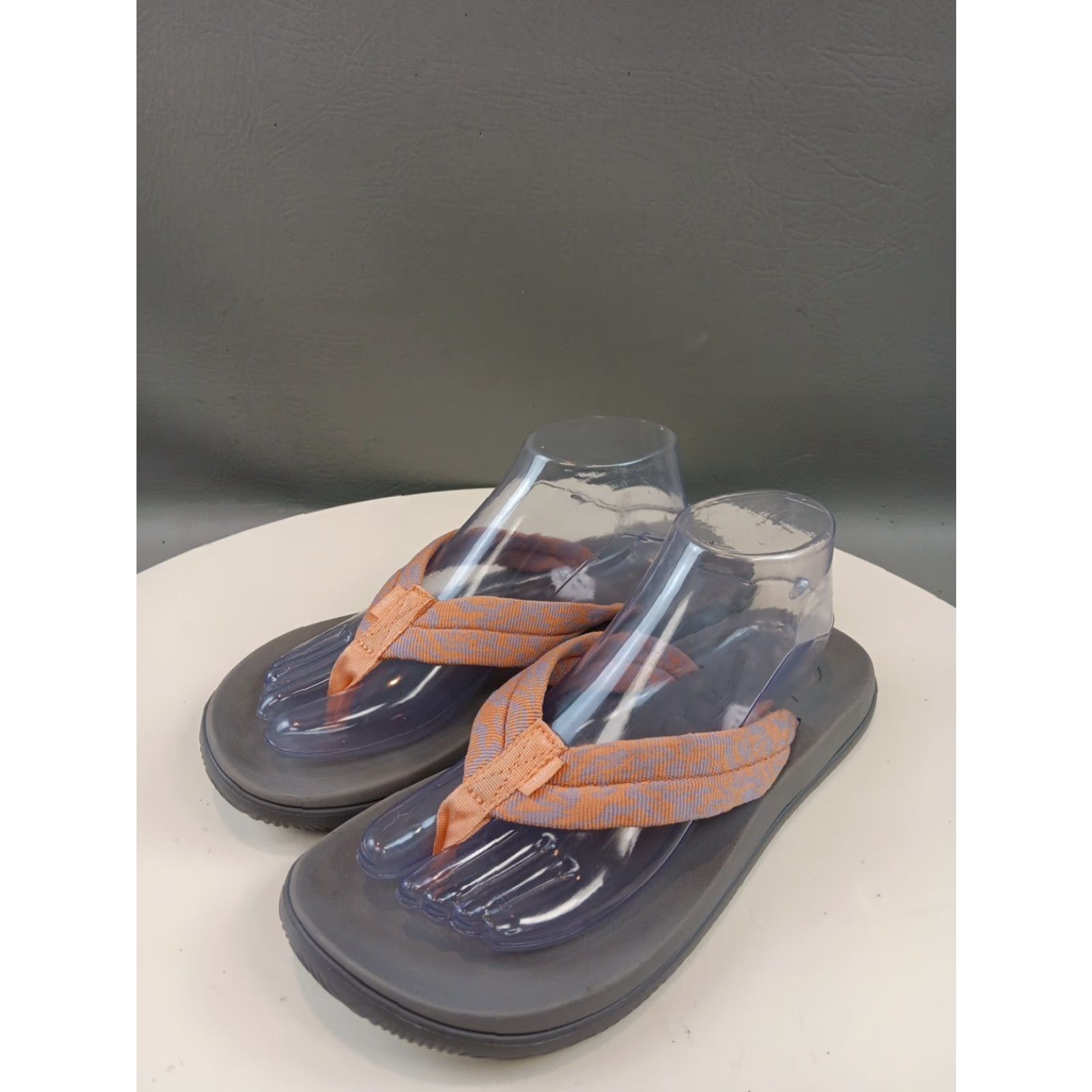 Chaco Chaco Sandals Women Flip Flop Chillos Flip Slip On 10 Pink/Gray Casual Travel blue Summer Womens Size US 8 / IT 38 - 4 Thumbnail
