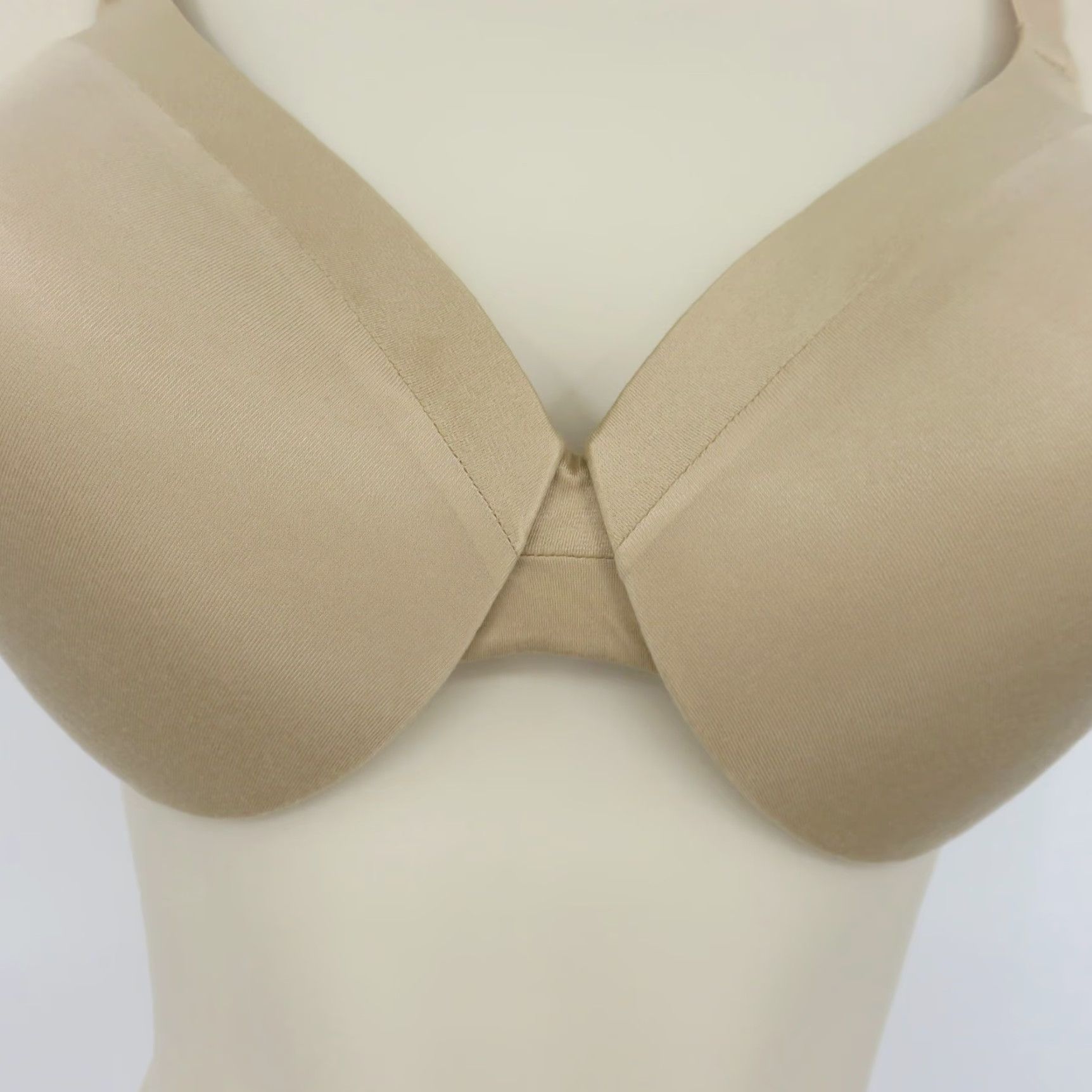 Vintage Maidenform Comfort Devotion Bra 40C Beige Lined Underwire T-Shirt Style Size ONE SIZE - 4 Thumbnail