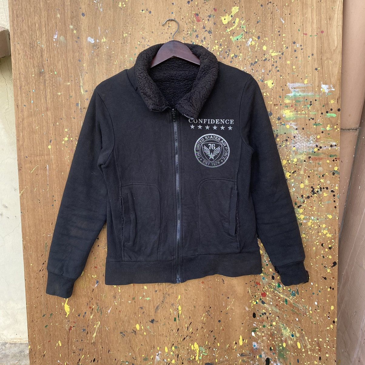 Other Usaf Air Force Inspire Big Logo Sherpa Zipper Jacket Size US S / EU 44-46 / 1 - 2 Thumbnail