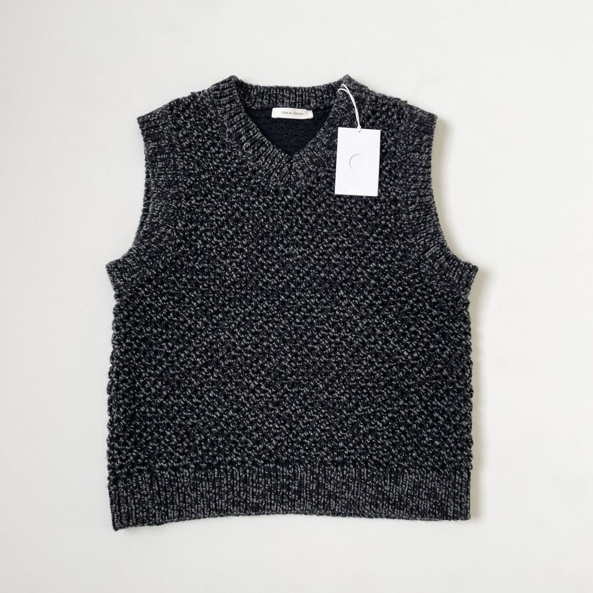 Craig Green Sample Textured Black Wool Sweater Vest Size US M / EU 48-50 / 2 - 3 Thumbnail