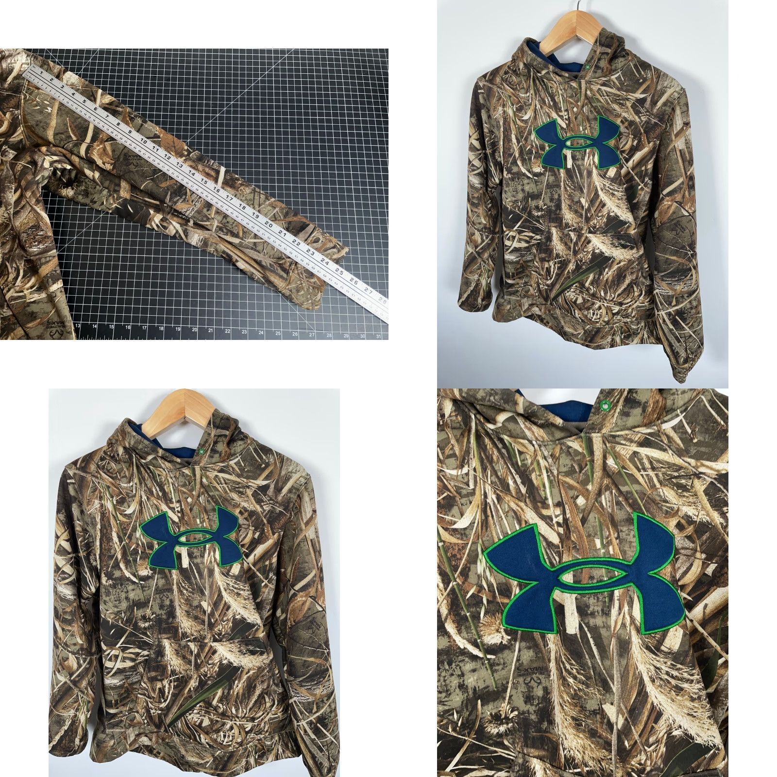 Under Armour Under armour Hoodie Adult Large RealTree Max 5 Camouflage Sweatshirt Green Pullover Hooded Camouflage Pattern Men Regular Size L Size US L / EU 52-54 / 3 - 8 Thumbnail
