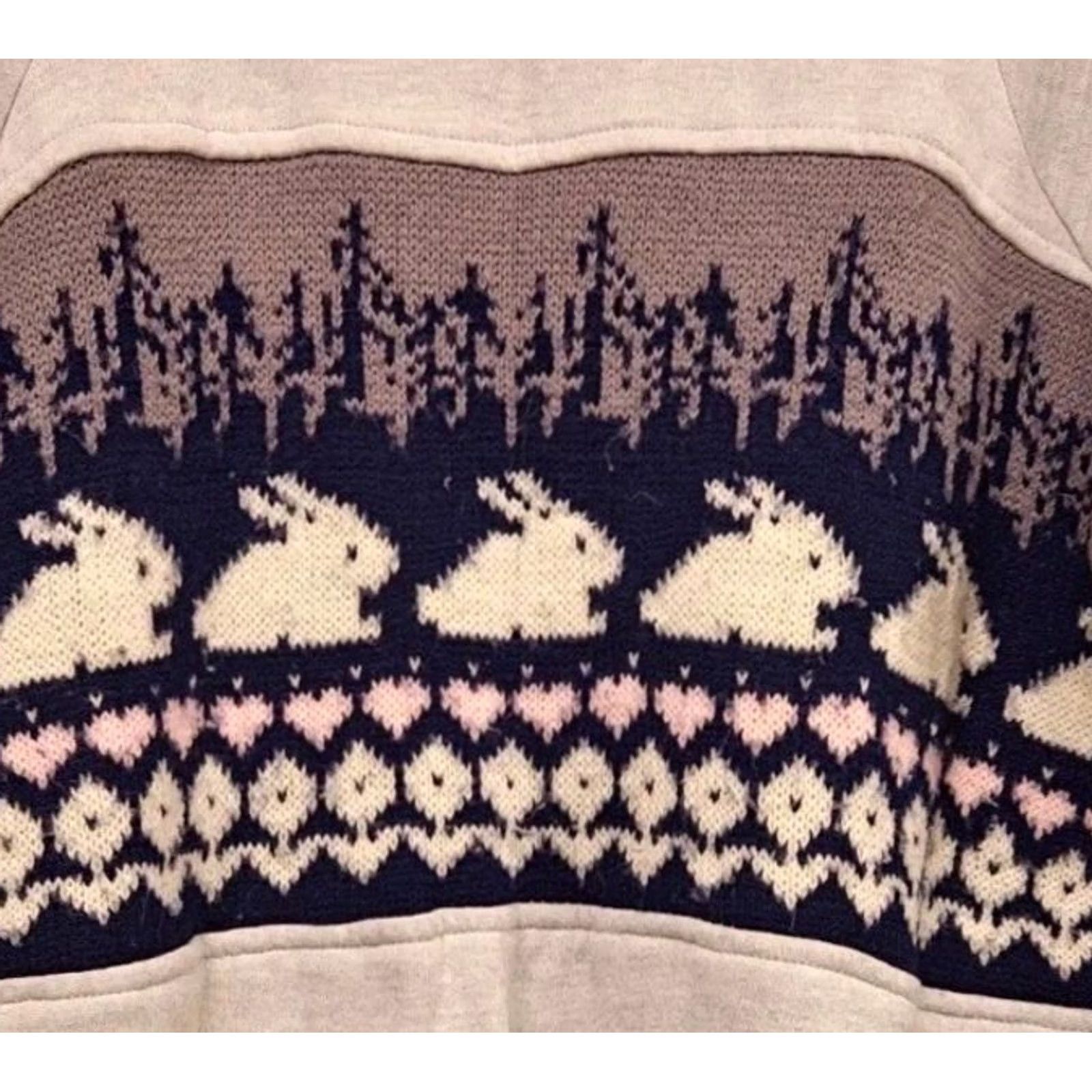 Vintage VINTAGE Turtle Creek Jrs Rabbit Knit Sweater Shirt Womens 80s 90s Gray M Pullover Knit Acrylic Long Sleeve Collared Size M / US 6-8 / IT 42-44 - 3 Thumbnail