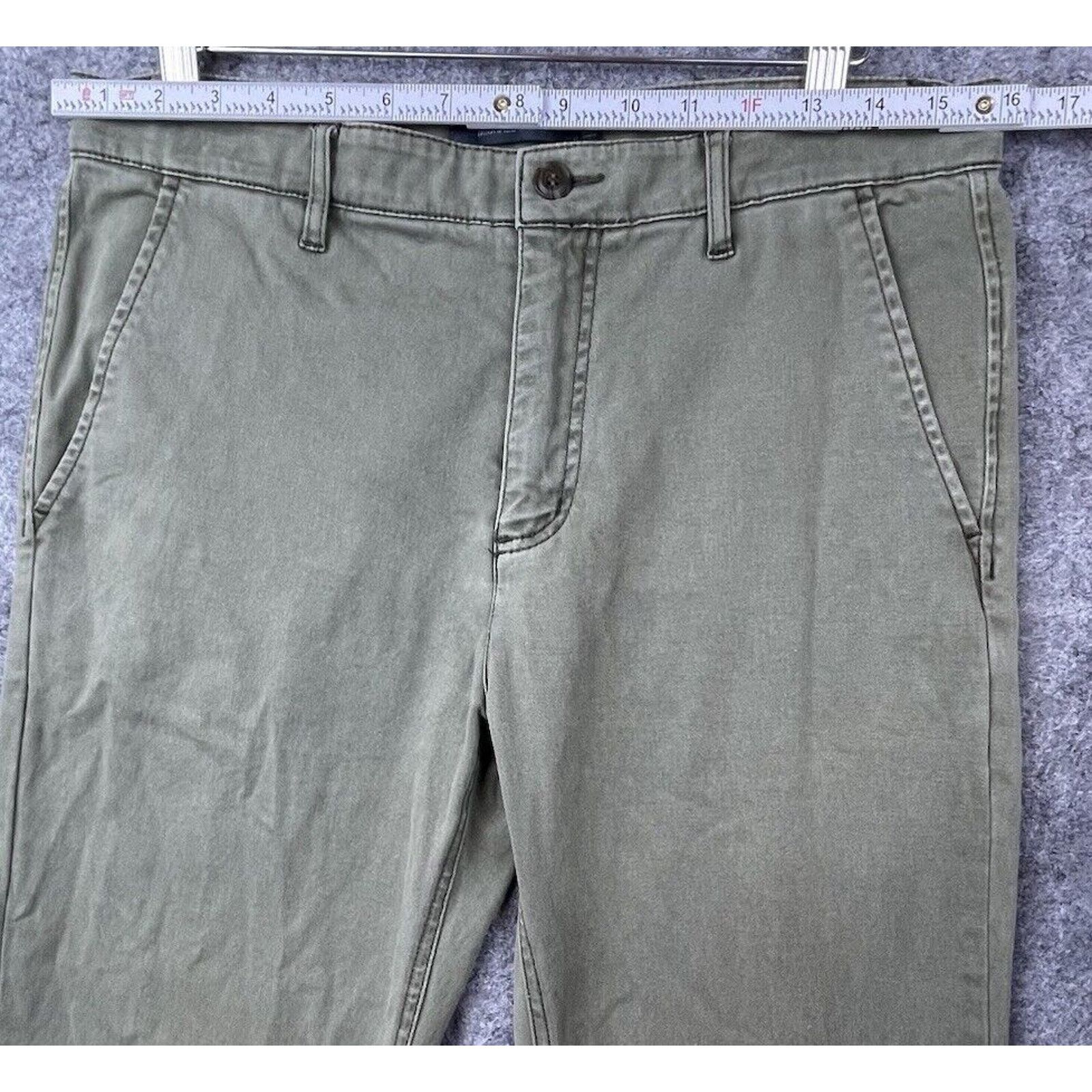 Michael Stars Michael Stars Pants Women 30 Khaki Green Straight Leg Cotton Size 30" / US 8 / IT 44 - 5 Thumbnail