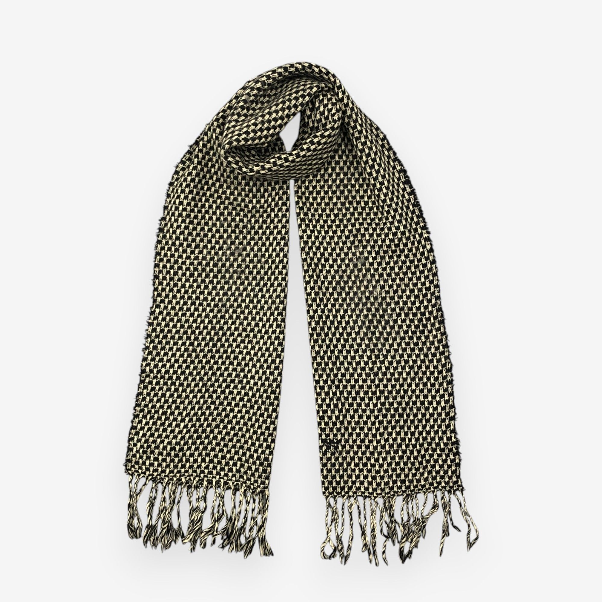 Hugo Boss Vintage Hugo Boss Scarf Muffler Wool Winter Fringe Scarves Size ONE SIZE - 1 Thumbnail