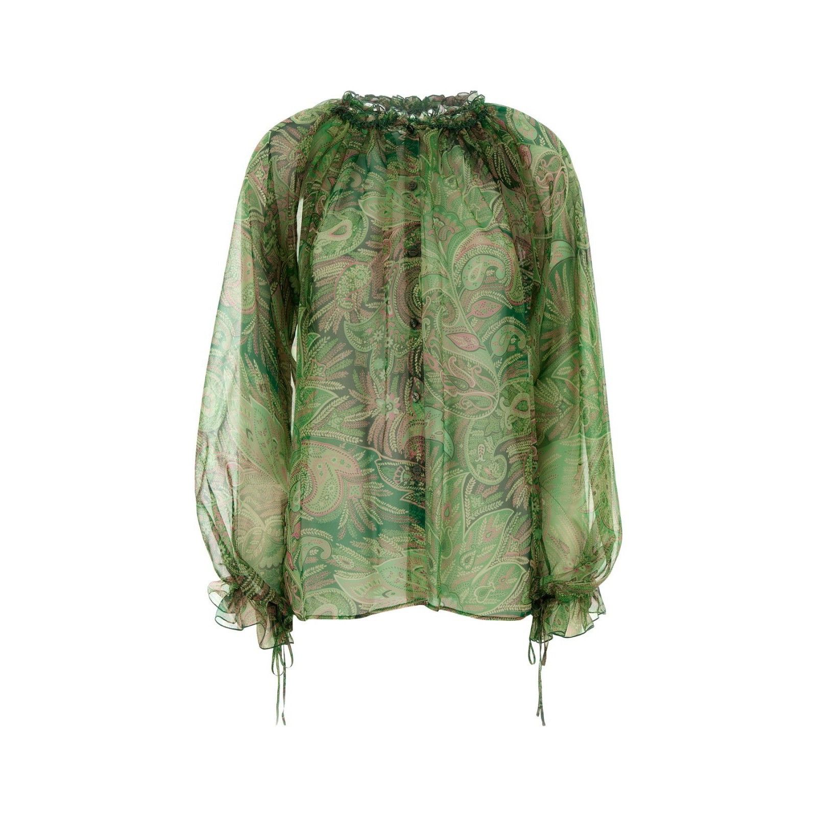 Etro ETRO Multicolor Chiffon Blouse New & Authentic (Women's size Size S / US 4 / IT 40 - 1 Thumbnail
