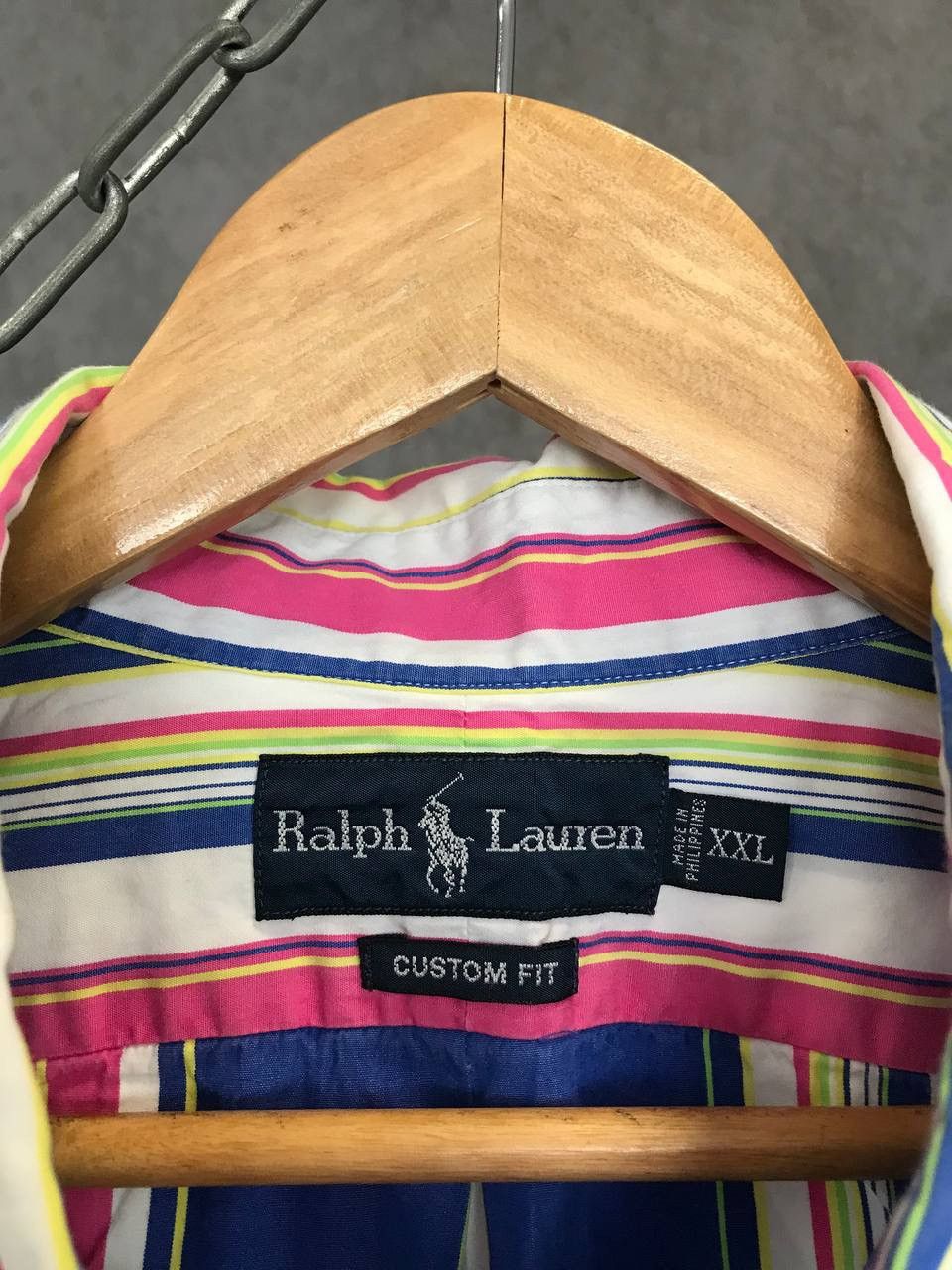 Polo Ralph Lauren Polo Ralph Lauren vintage striped designer logo shirt Size US XXL / EU 58 / 5 - 4 Thumbnail