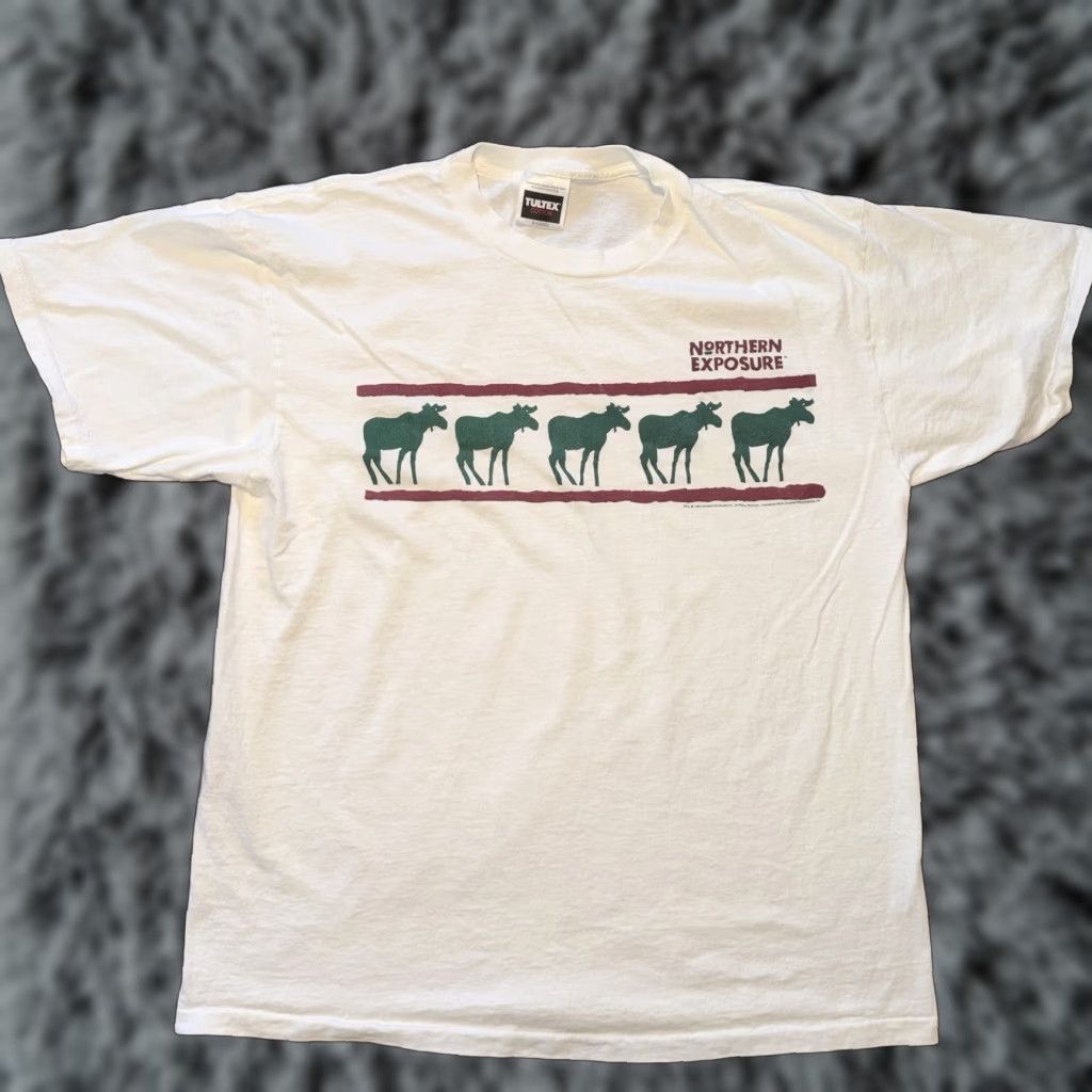 Tultex VINTAGE Northern Exposure 1994 T Shirt TV Sitcom Single Stitch Men XL Alaska Shirt Mens XL White Cotton Logo 90s USA Size US XL / EU 56 / 4 - 1 Thumbnail