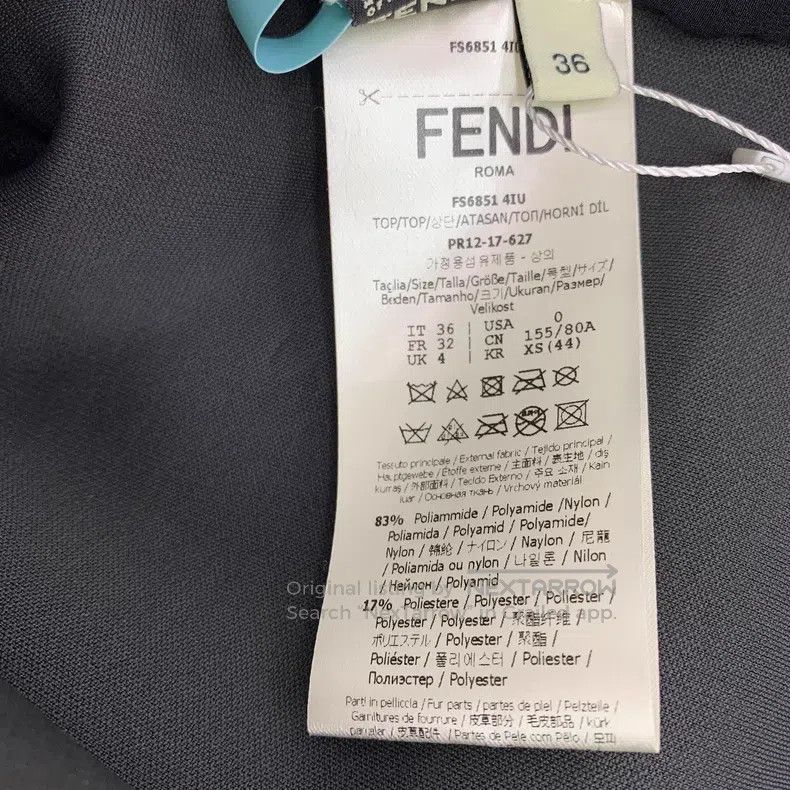 Fendi Fendi Gray Karl Lagerfeld logo embroidery fine glitter, ro Size XXS / US 00 / IT 34 - 6 Thumbnail
