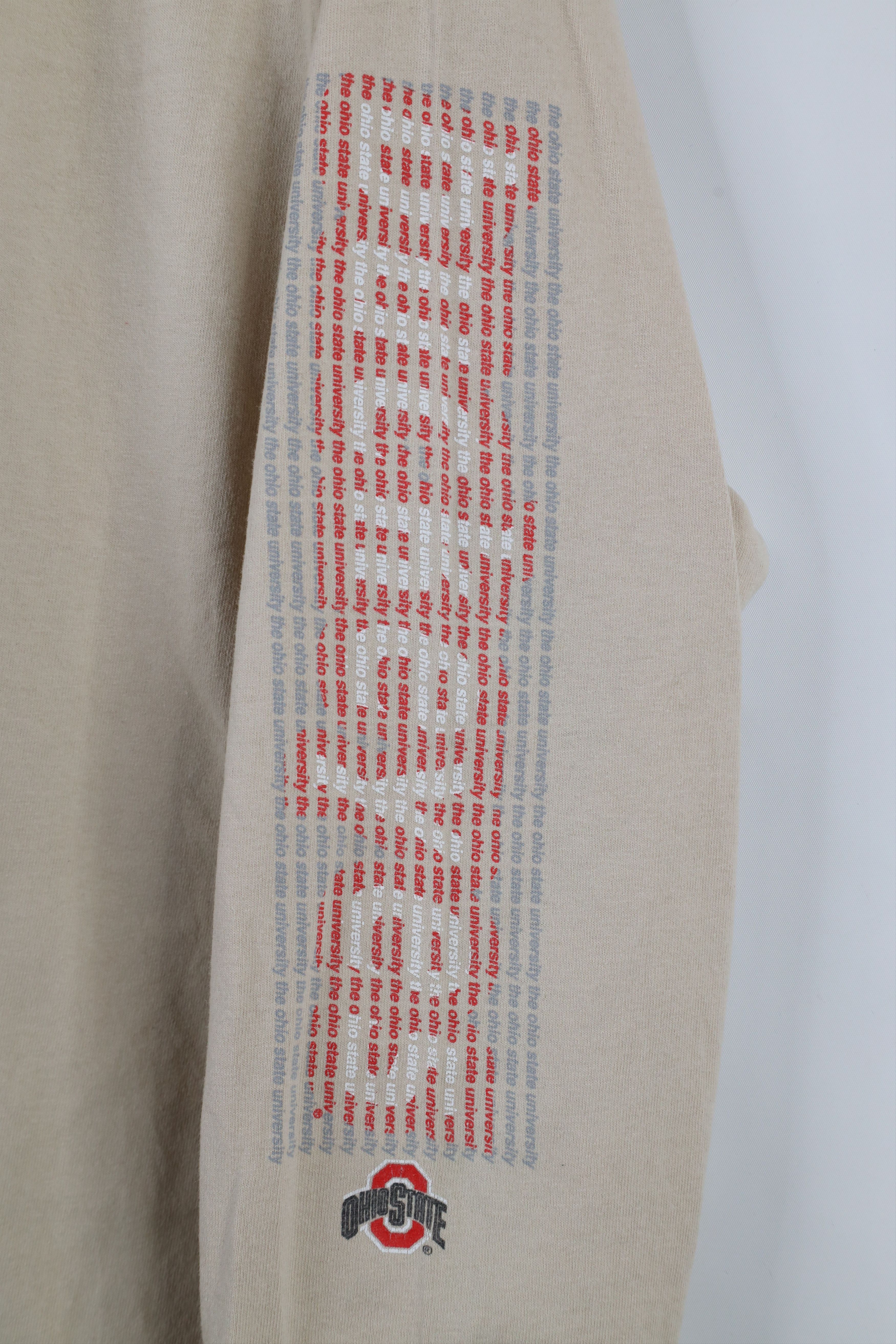 Vintage Vintage 90s Ohio State University Long Sleeve T-Shirt Beige Size US L / EU 52-54 / 3 - 4 Thumbnail