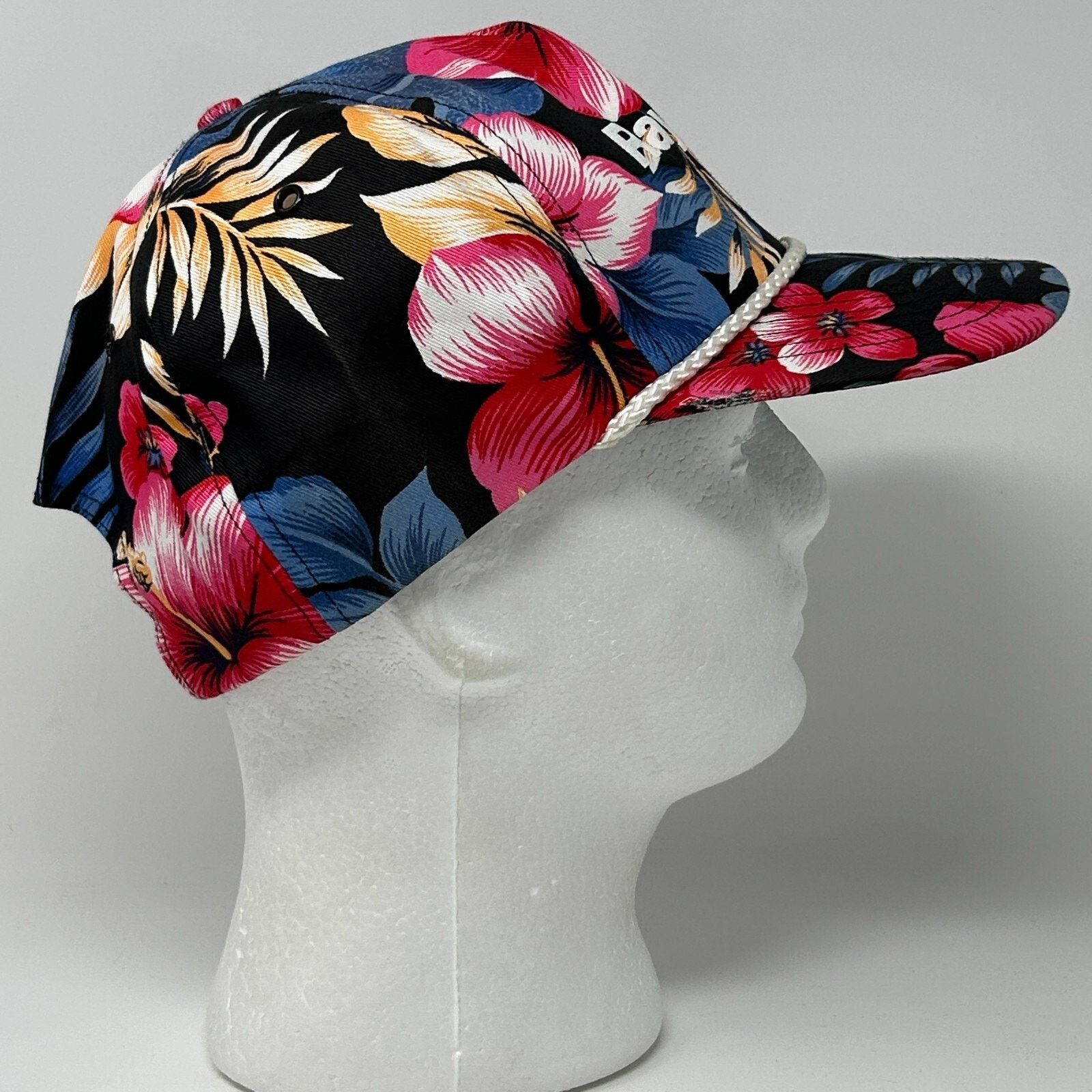 Vintage Vintage 80s Raychem Floral Hat Baseball Cap Hawaiian Black Size ONE SIZE - 9 Thumbnail