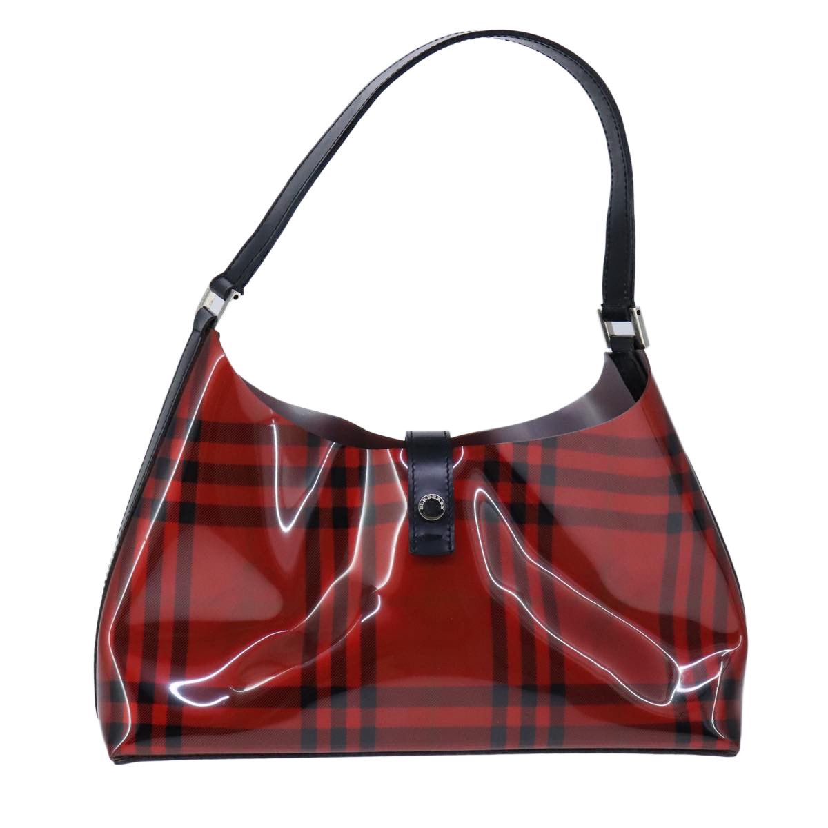 Burberry Nova Check Red Vinyl Shoulder Bag (Pre-Owned) Size ONE SIZE - 1 Thumbnail