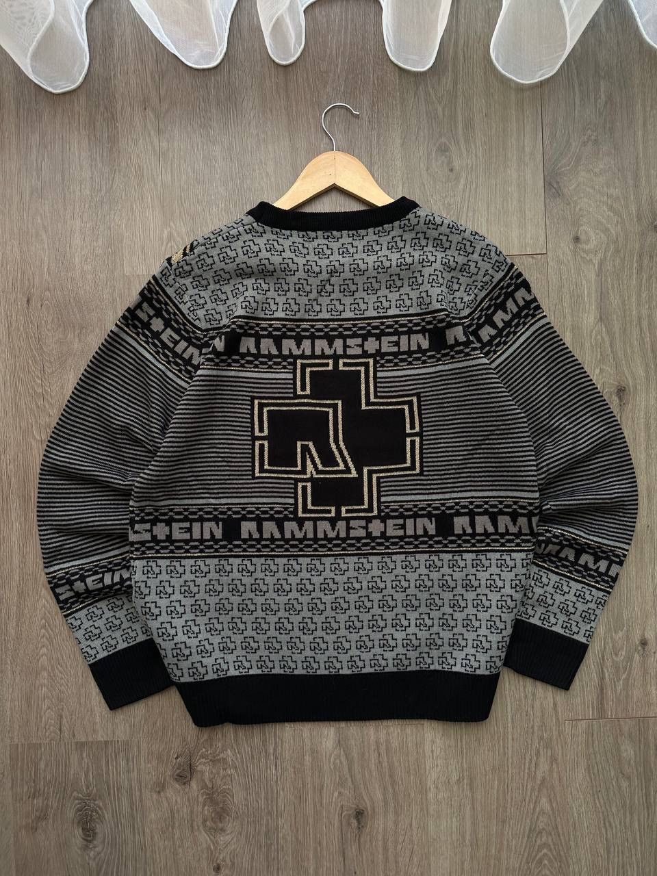 Band Tees × Vintage Vintage Rammstein Rock Band Gray Sweater Center Logo Size US L / EU 52-54 / 3 - 25 Thumbnail