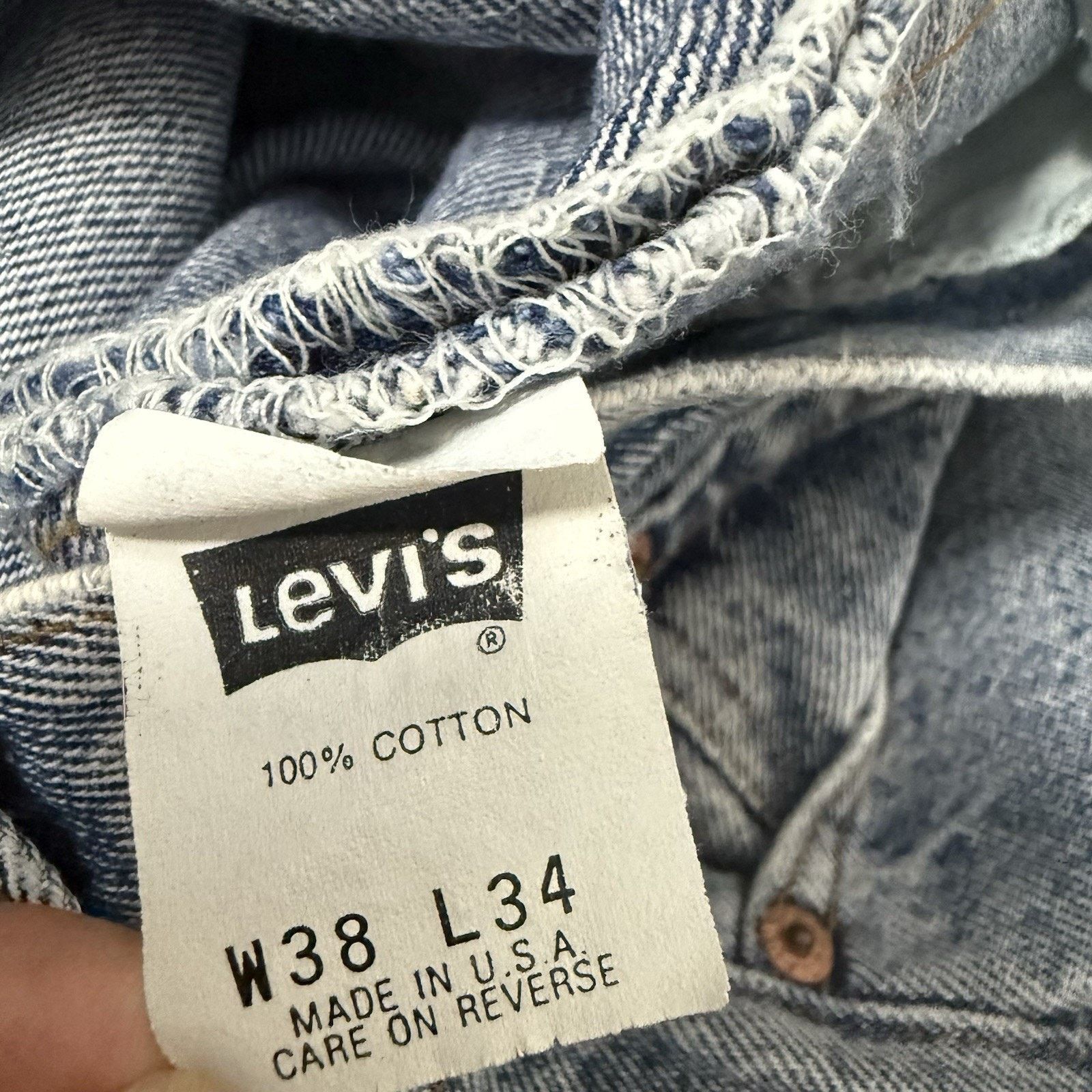 Levi's Vintage Levi's 501 Jeans Blue Orginal Fit Button Fly 2004 Size US 34 / EU 50 - 3 Thumbnail
