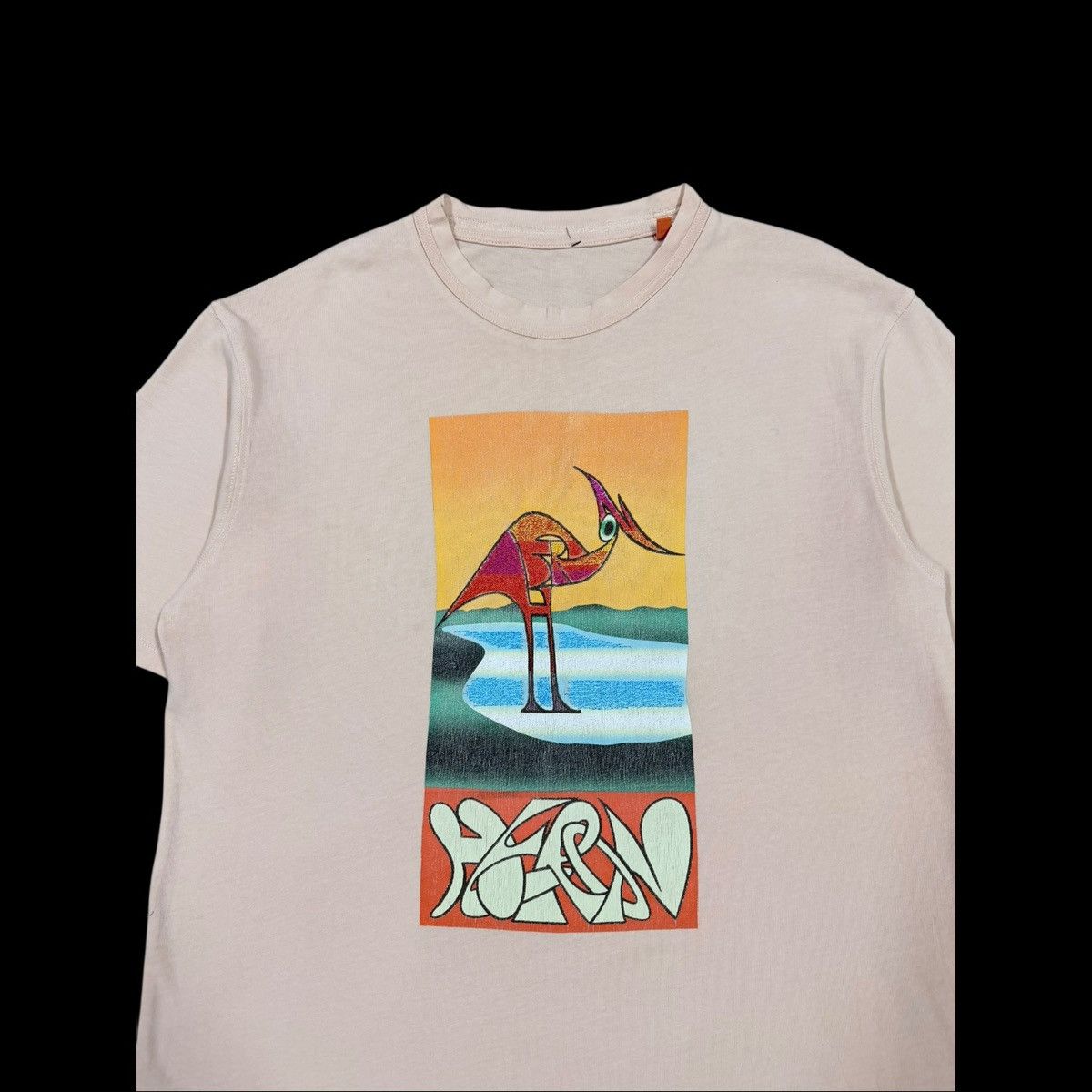 Heron Preston Orange Flamingo Embroidery Heron Preston Tee Size US L / EU 52-54 / 3 - 3 Thumbnail