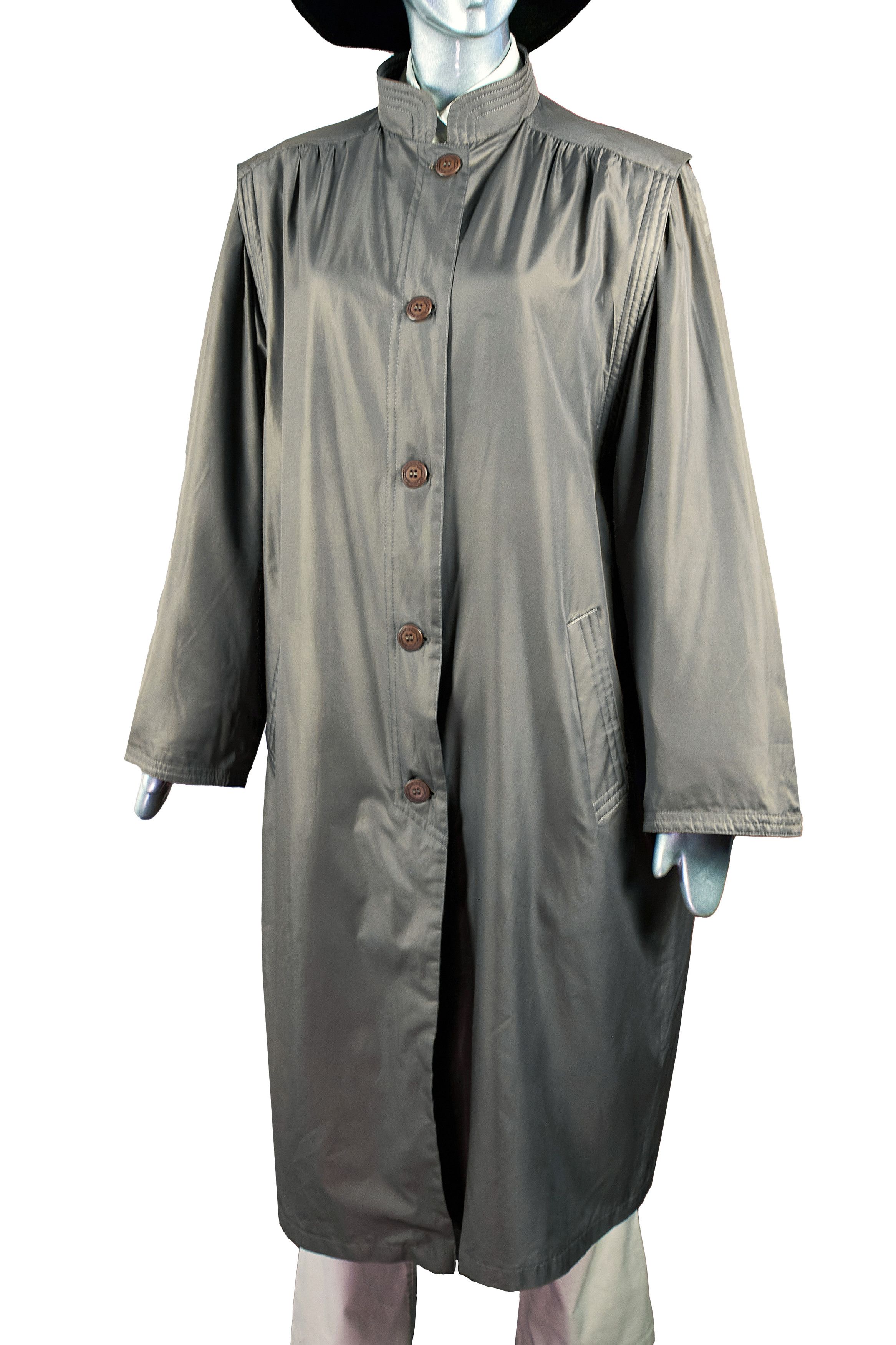 Vintage Claude Havrey Paris vintage women's trench coat Size XL / US 12-14 / IT 48-50 - 7 Thumbnail