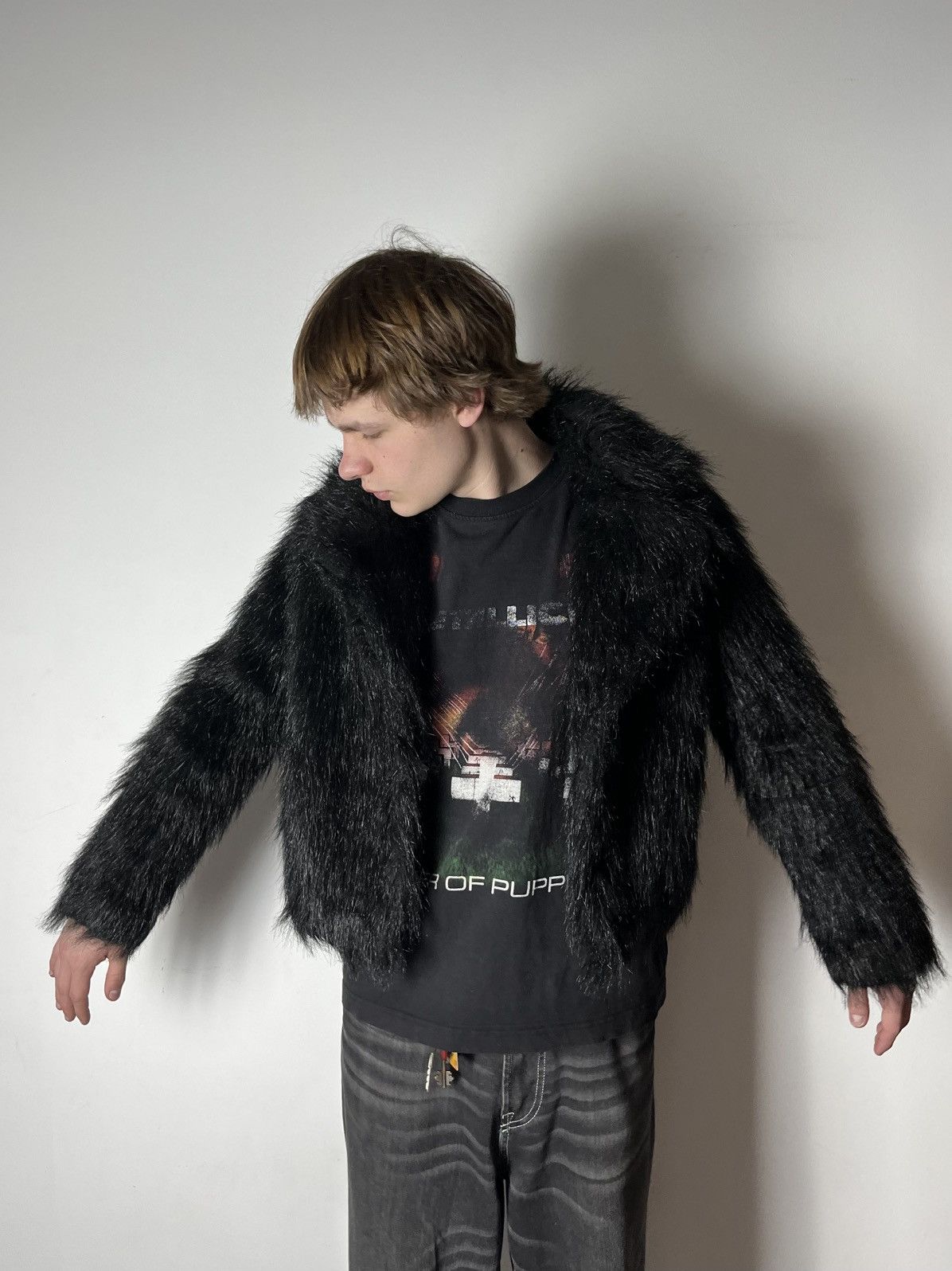 Hysteric Glamour 🔥FAUX FUR BALENCIAGA STYLE CROPPED MOHAIR BOMBER JACKET Size US S / EU 44-46 / 1 - 5 Thumbnail