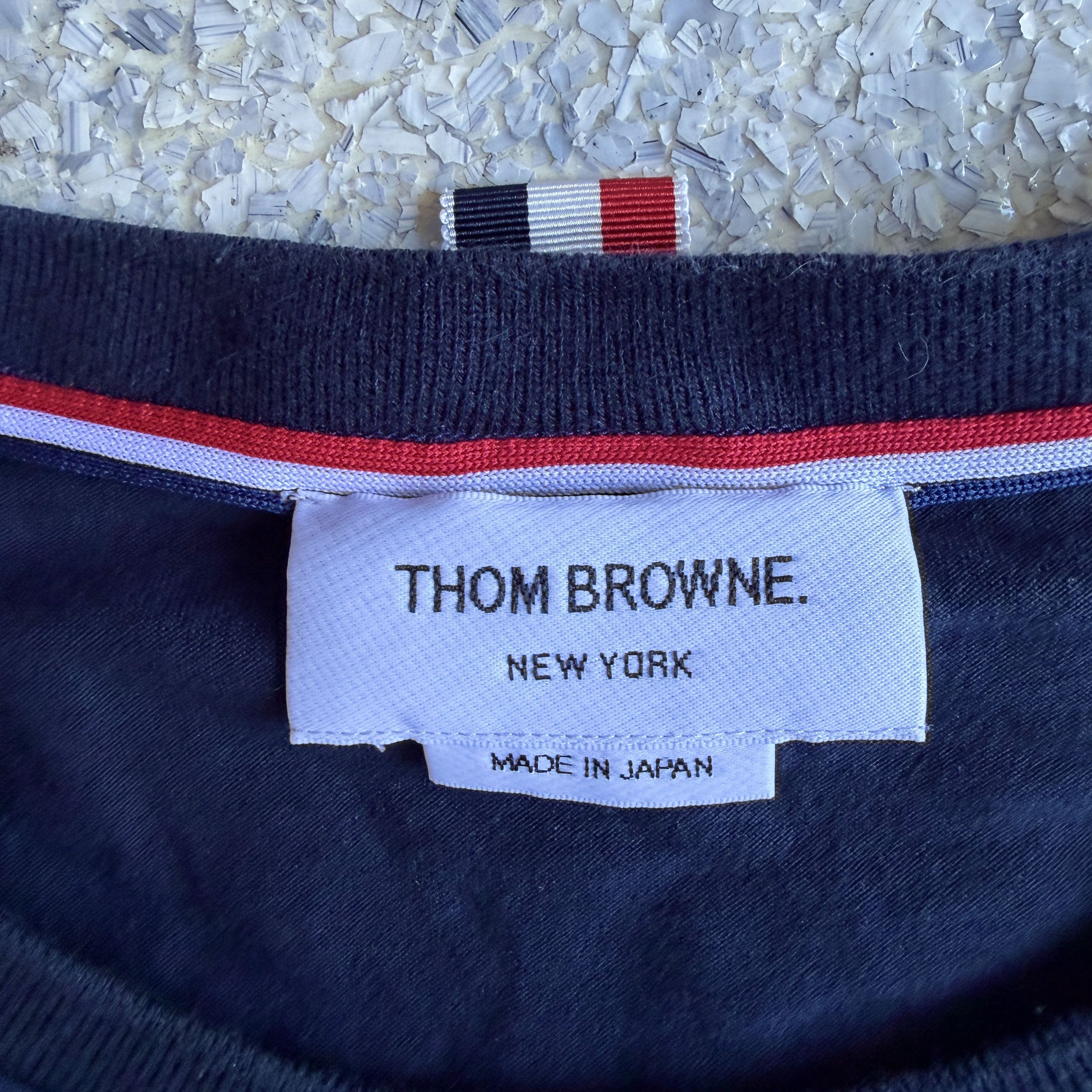 Thom Browne Thom Browne Navy T-Shirt Size 5 Japan Size US XXL / EU 58 / 5 - 2 Thumbnail