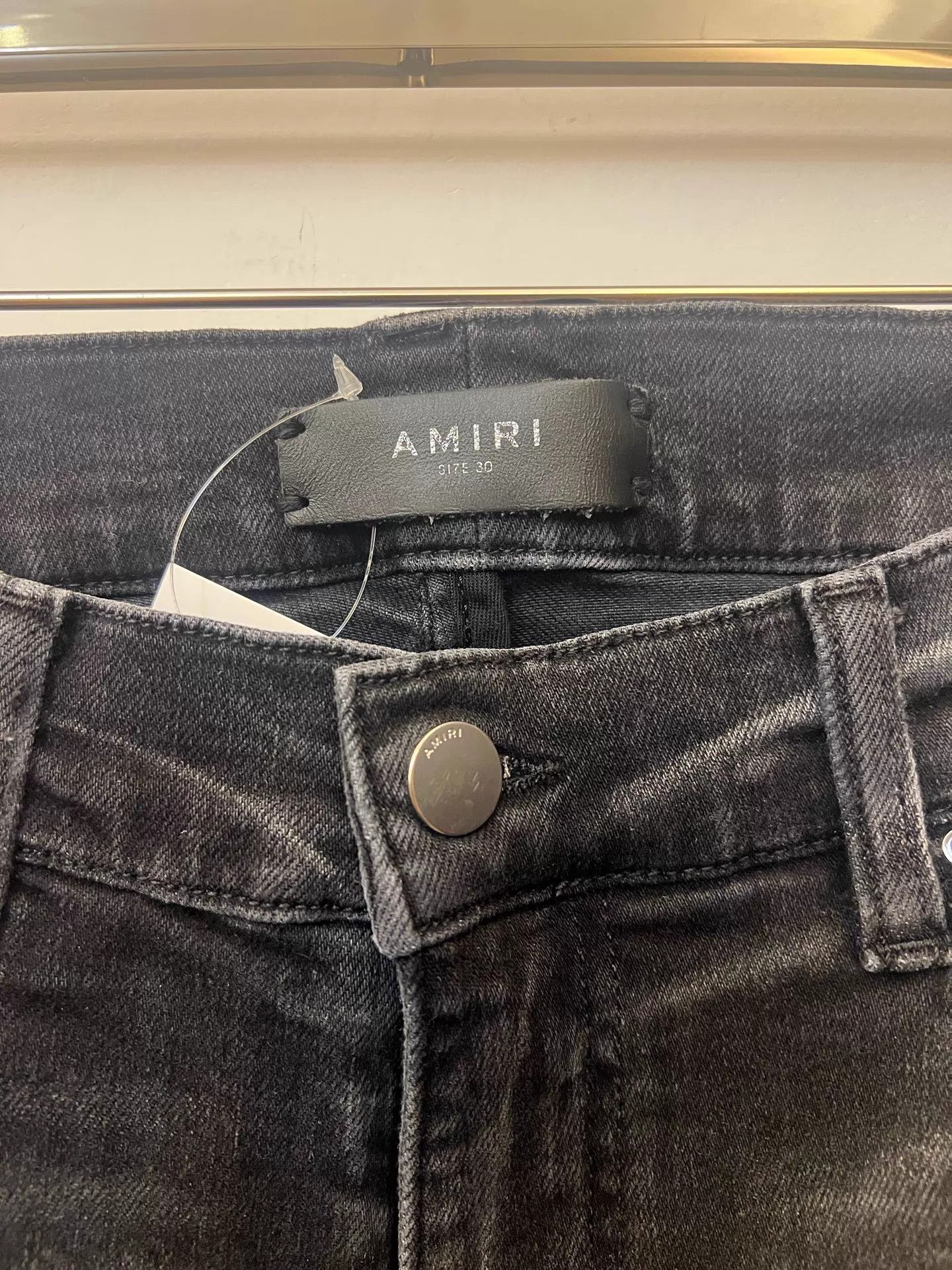 Amiri AMIRI Black Distressed Cat Whisker Jeans 30 Size 30" / US 8 / IT 44 - 2 Thumbnail