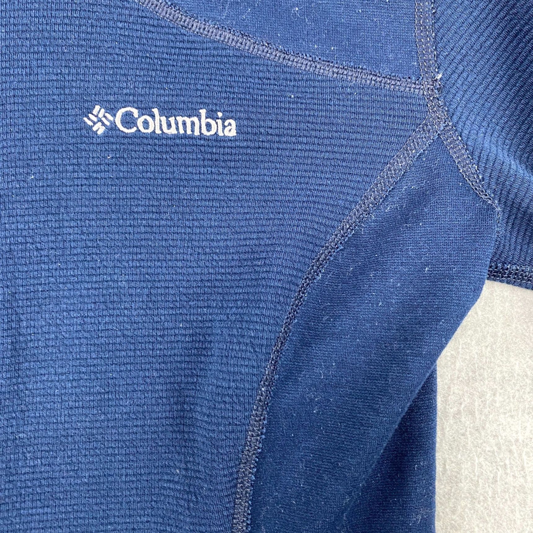 Vintage Columbia Hoodie Women Small S Navy Full Zip Knit Lightweight Thumbholes Pockets Size S / US 4 / IT 40 - 5 Thumbnail