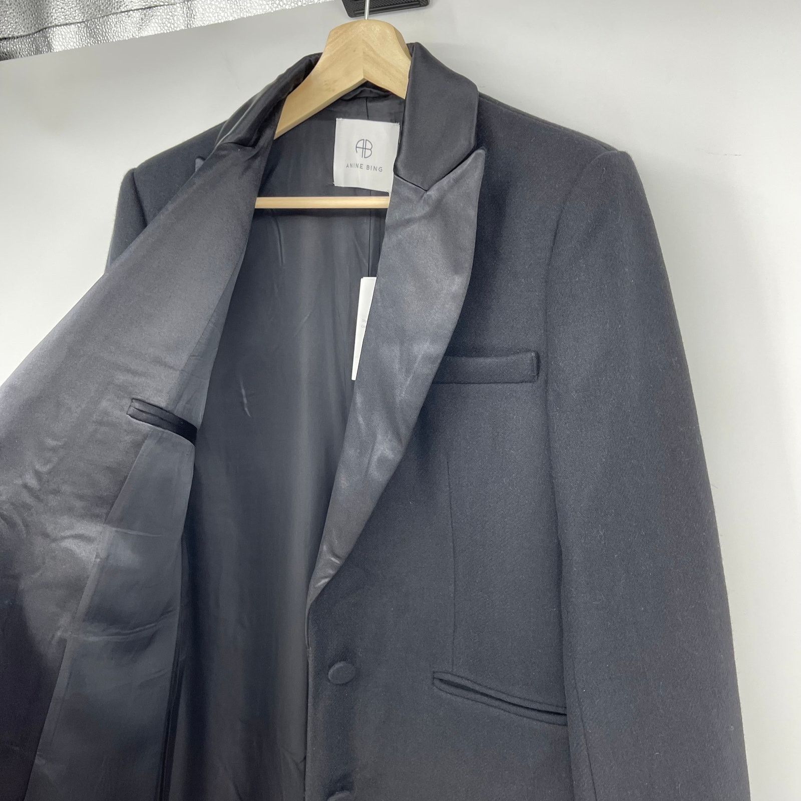 Anine Bing Anine Bing | NWT Selena Coat Black Wool Overcoat M Size M / US 6-8 / IT 42-44 - 9 Thumbnail