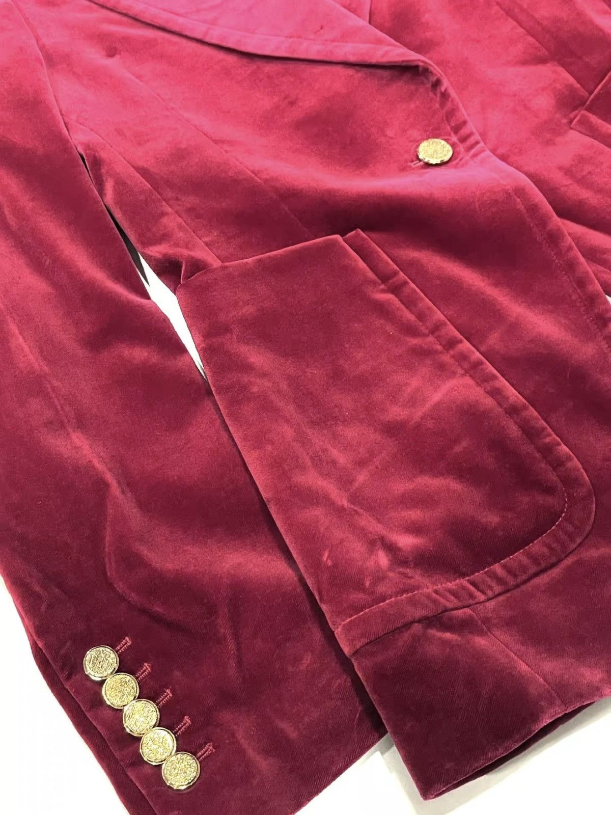 Gucci Runway red velvet jacket Size 38R - 4 Thumbnail