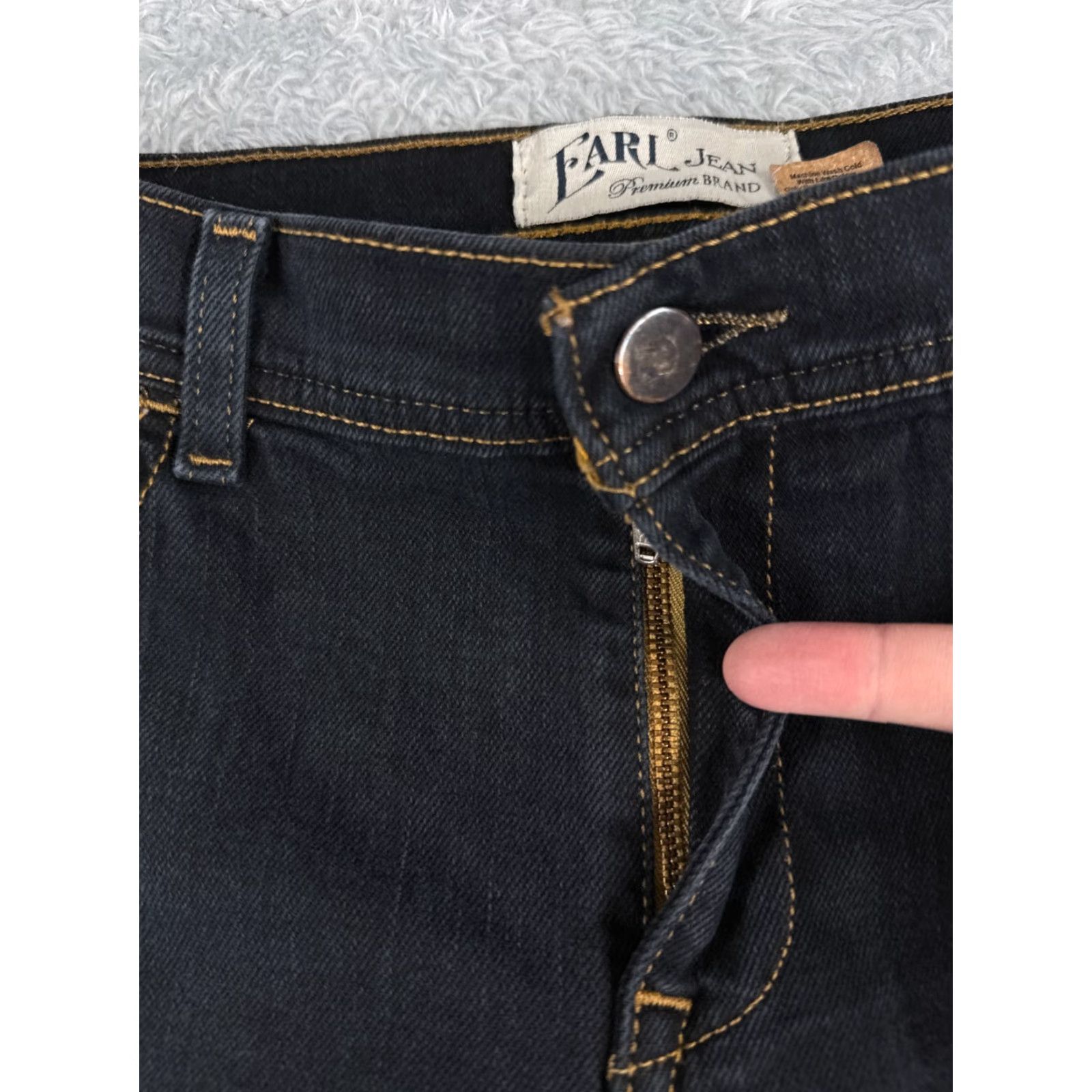 Vintage Earl Jean Jeans Women 8 Black Denim Bootcut Mid Rise 32x31 Regular Stretch 5-Pocket Size 30" / US 8 / IT 44 - 5 Thumbnail