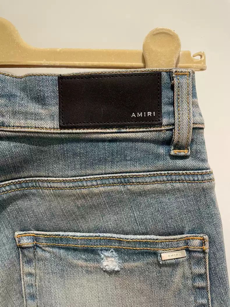 Amiri Amiri ripped jeans in yellow wash-2506 Size US 29 - 3 Thumbnail