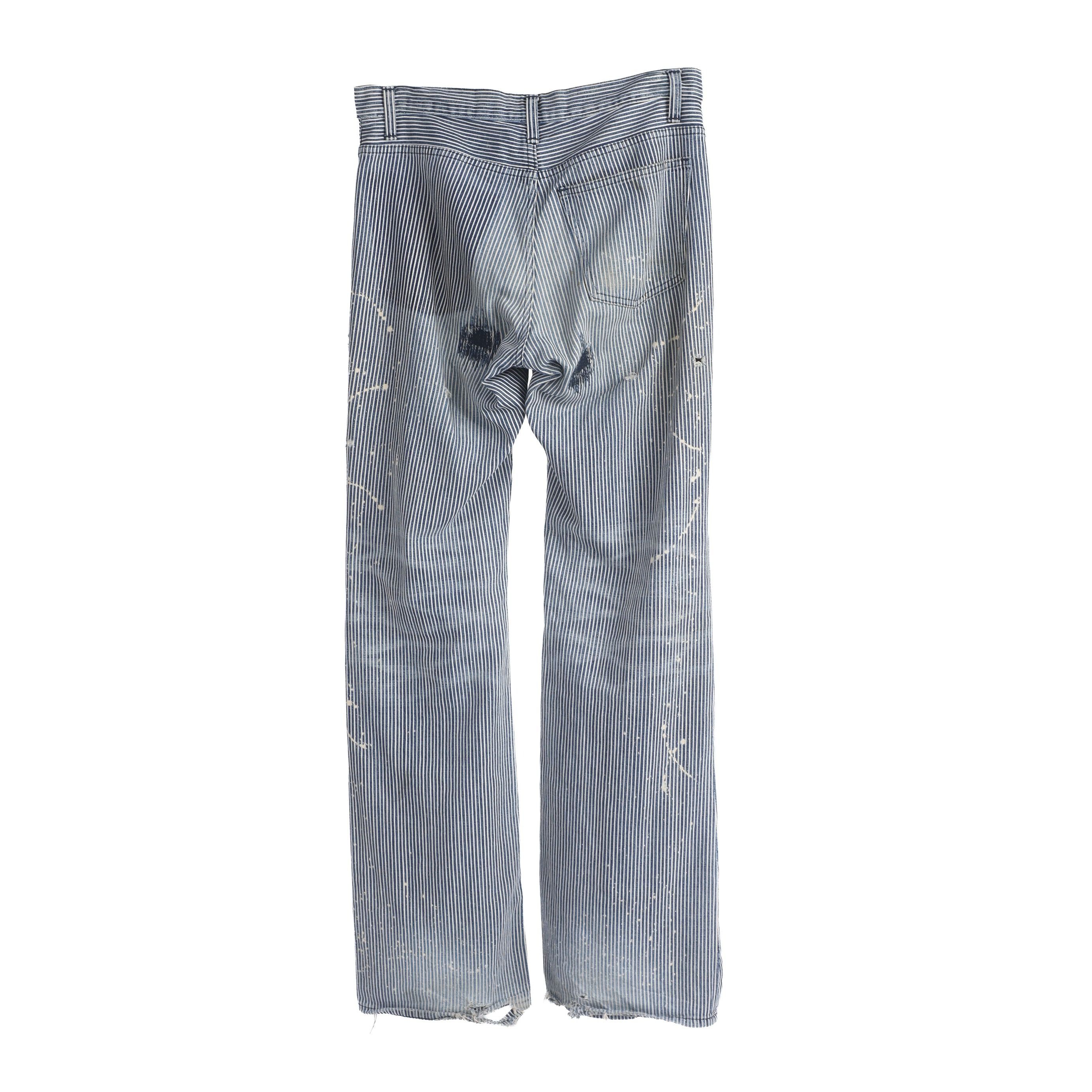 Number (N)ine Number Nine Pinstripe Painter Pants Size US 32 / EU 48 - 2 Thumbnail