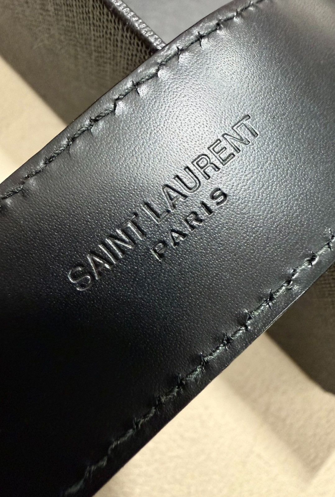Saint Laurent Paris Saint Laurent 13FW Double Layer Western Carved Leather Belt Size 32 - 3 Thumbnail