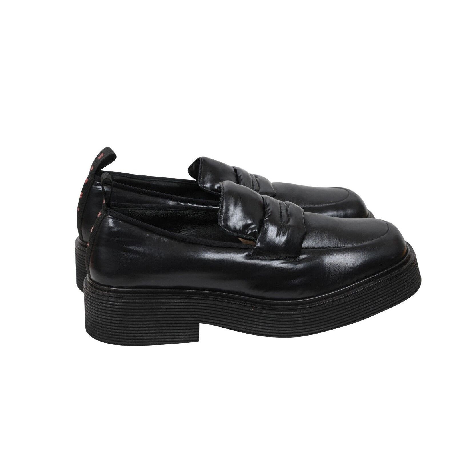 Marni Square Toe Platform Loafers Black Nylon - 02032 Size US 12 / EU 45 - 8 Thumbnail