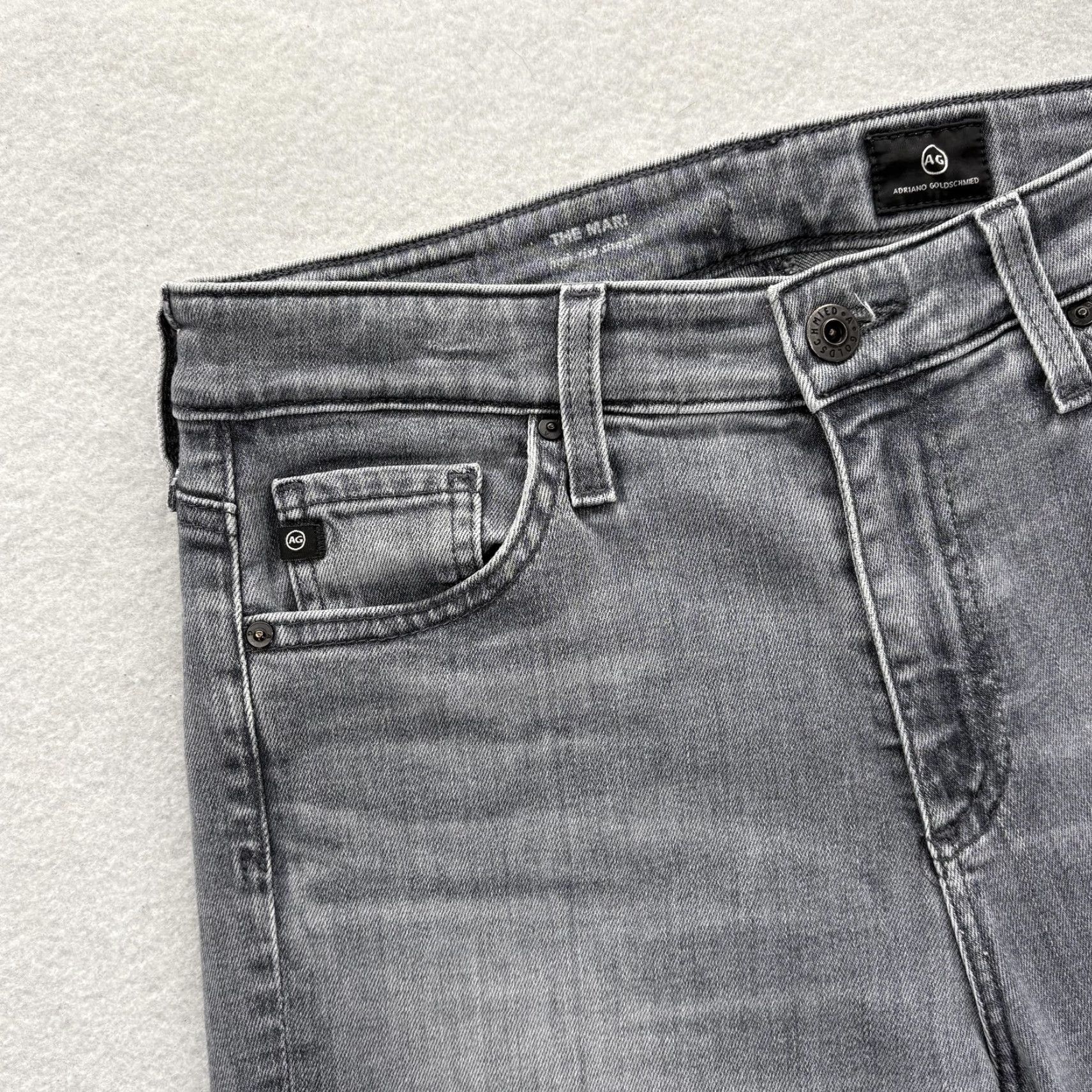 Vintage Adriano Goldschmied Jeans Womens 27 Slim Straight Mid Gray Stretch Denim 5-Pocket Rise Mid Rise 27in Inseam 29in Size 27" / US 4 / IT 40 - 3 Thumbnail