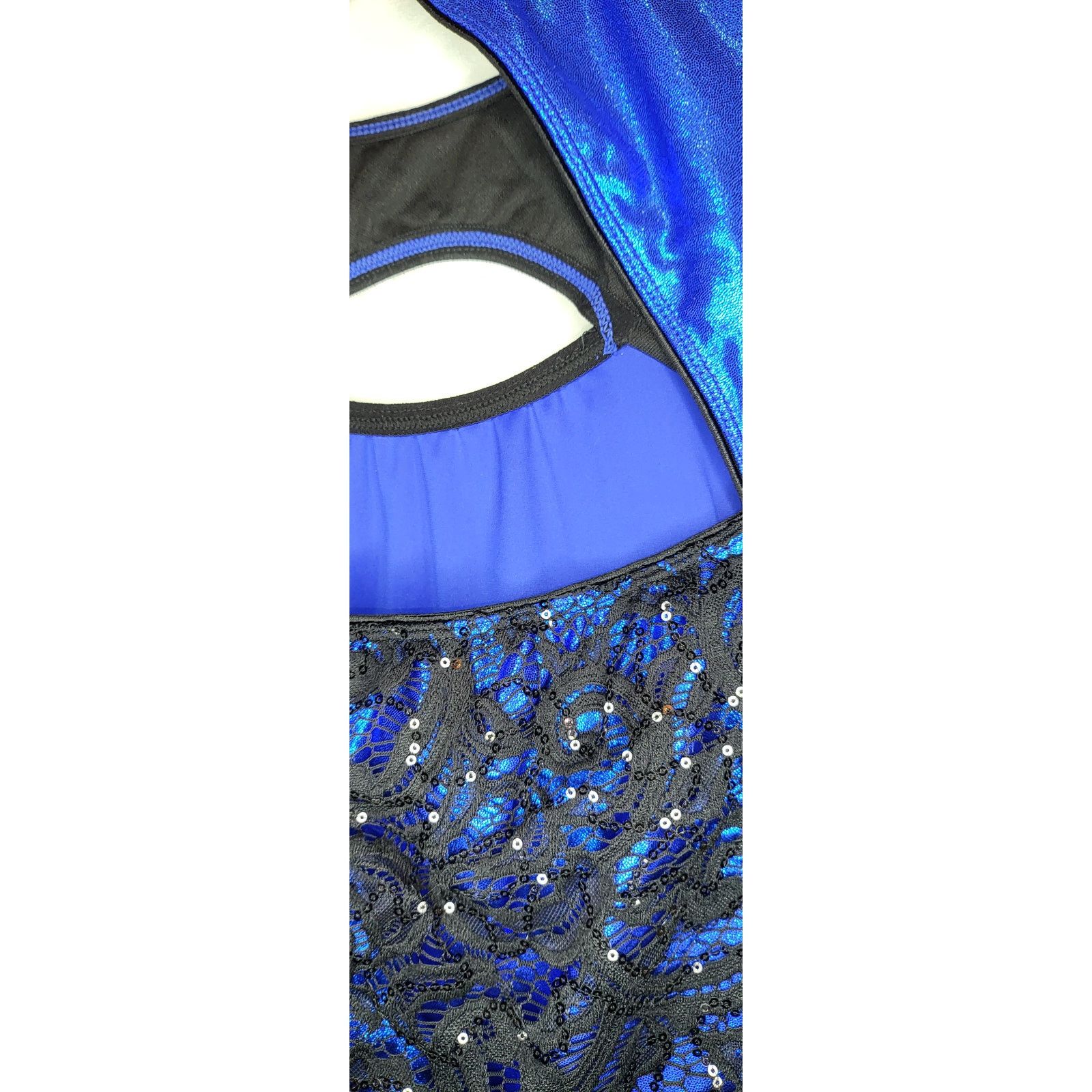 Other Revolution Black/Royal Blue One Piece Dance Costume Size LA Size L / US 10 / IT 46 - 5 Thumbnail