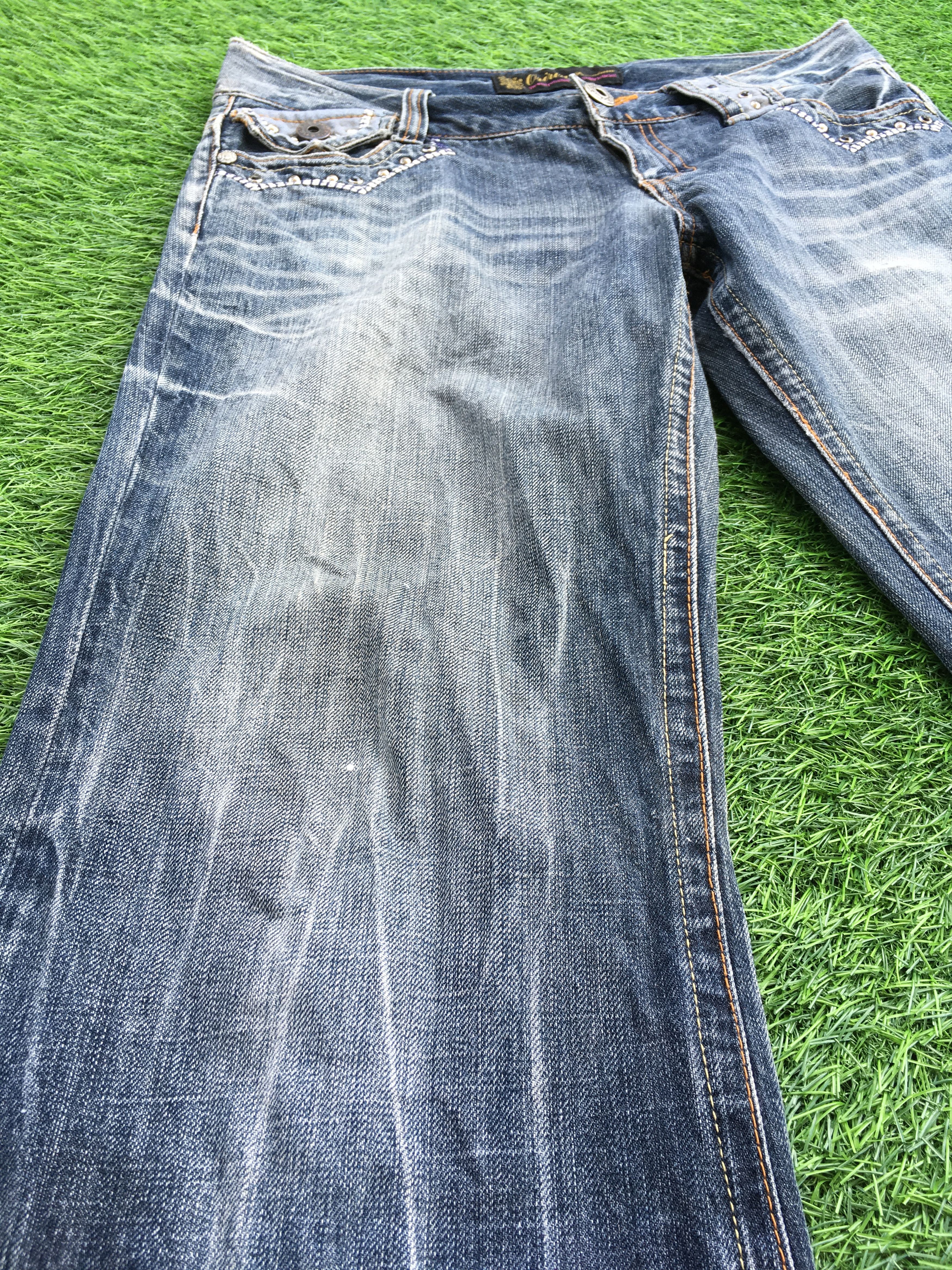 Japanese Brand Distressed Japanese Skull Baggy Wide Leg Denim Jeans D-1190 Size US 28 / EU 44 - 7 Thumbnail