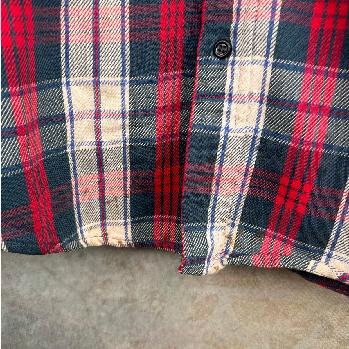 Vintage VTG 80s Red White Plaid Flannel Shirt Mens Sz M Five Brother Size US M / EU 48-50 / 2 - 7 Thumbnail