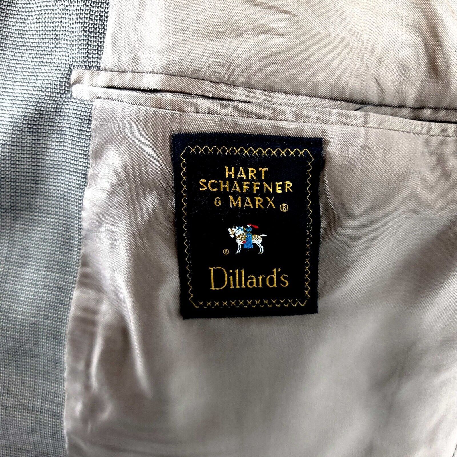 Hart Schaffner Marx Hart Schaffner Marx Wool 2 Button Blazer 42L Cream Black Che Size 42L - 8 Thumbnail