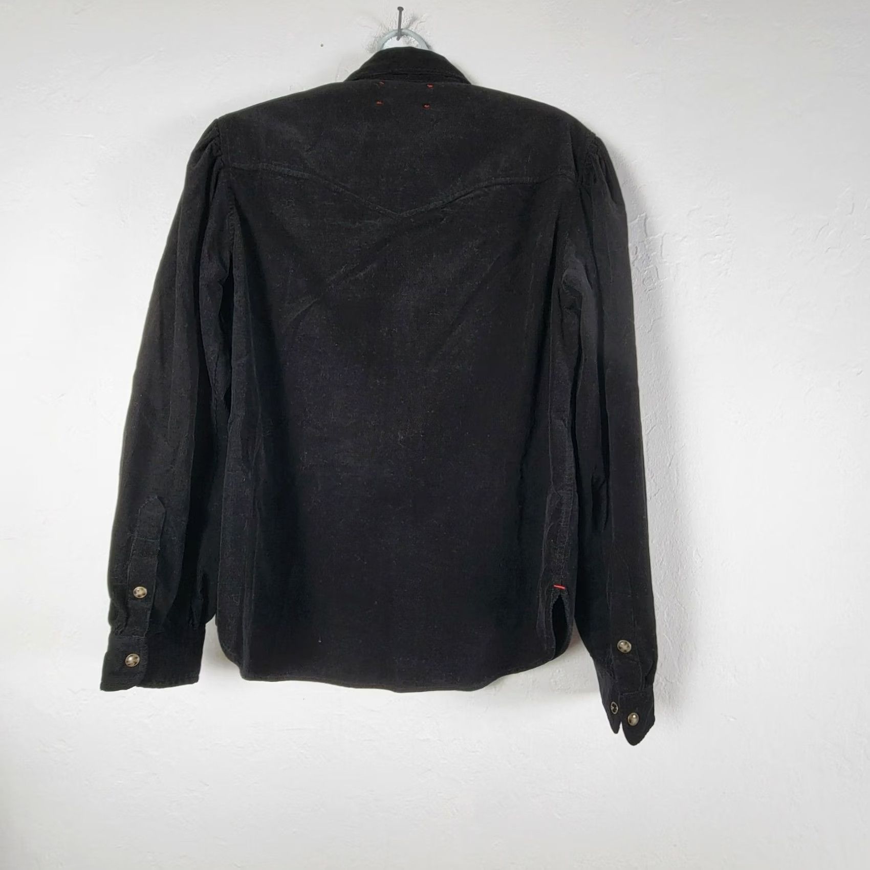 Xirena Xirena Women's Corduroy Long Sleeve Collared Casual Button Up Shirt Black XS Size XS / US 0-2 / IT 36-38 - 2 Thumbnail
