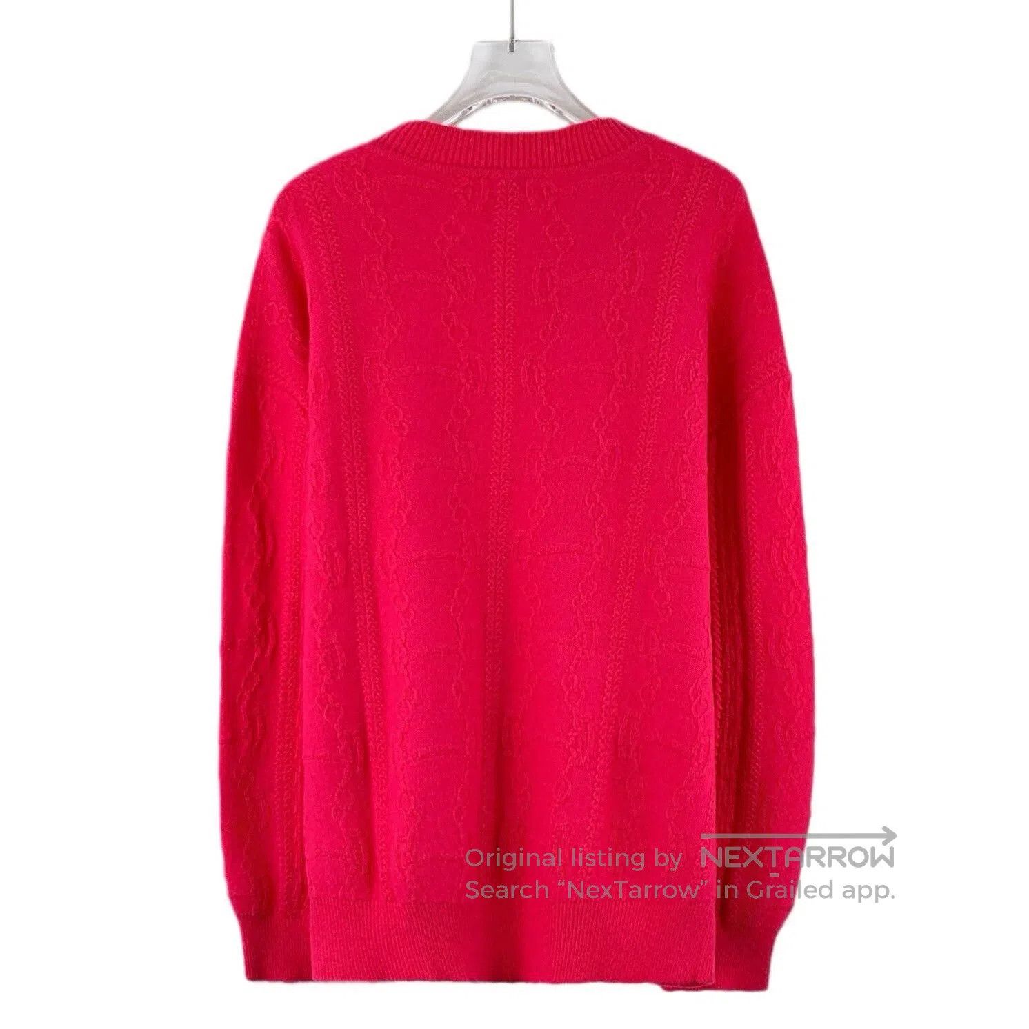 Hermes Hermes Red Horseshoe Jacquard Wool Sweater. Size US S / EU 44-46 / 1 - 1 Thumbnail