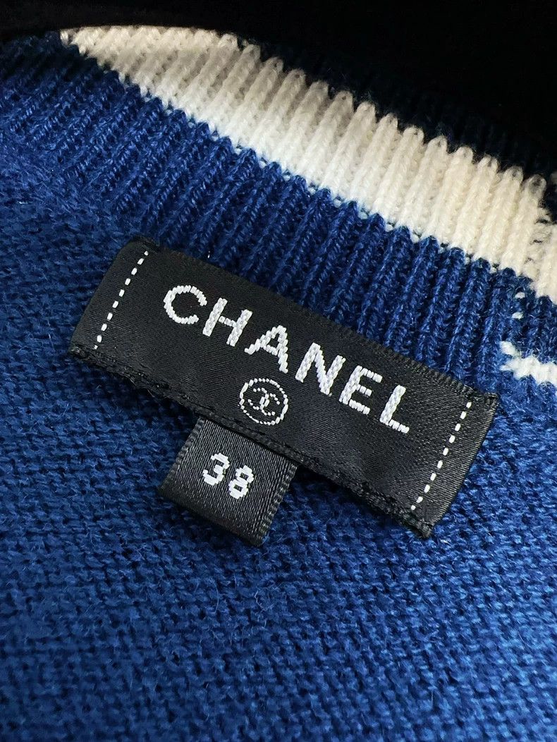 Chanel Chanel 19p blue stitching white edge letter logo knitted c Size XS / US 0-2 / IT 36-38 - 5 Thumbnail