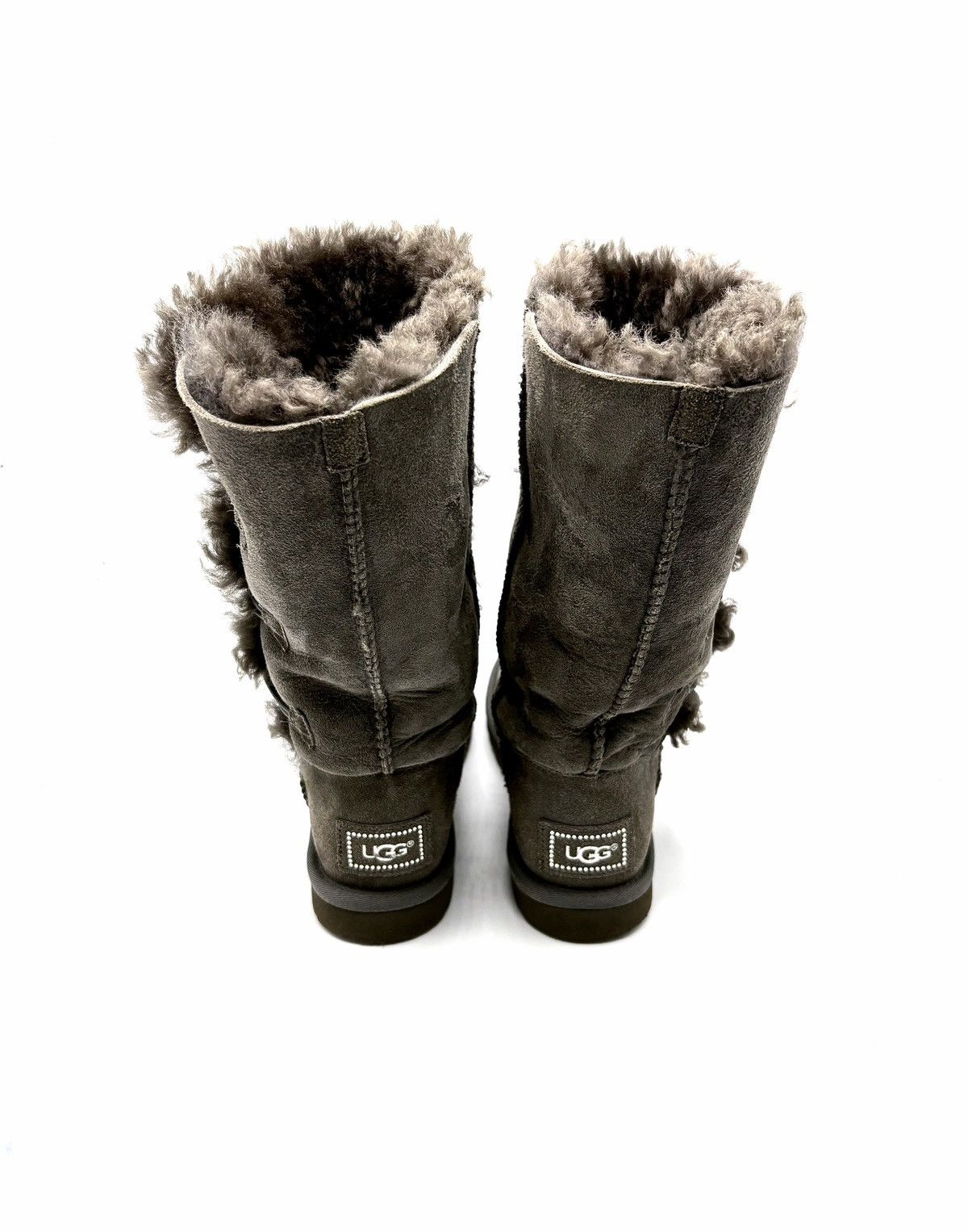 Ugg UGG Glam Bailey Button Sheepskin Suede Winter Boots Size US 5 / IT 35 - 4 Thumbnail