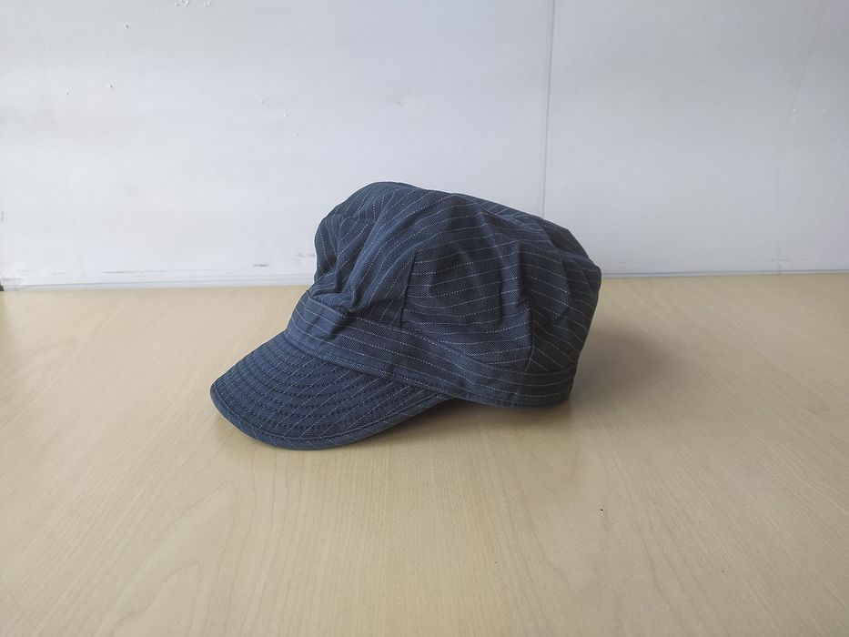 RRL Ralph Lauren Double RL Striped Denim Newsboy Cap Grailed