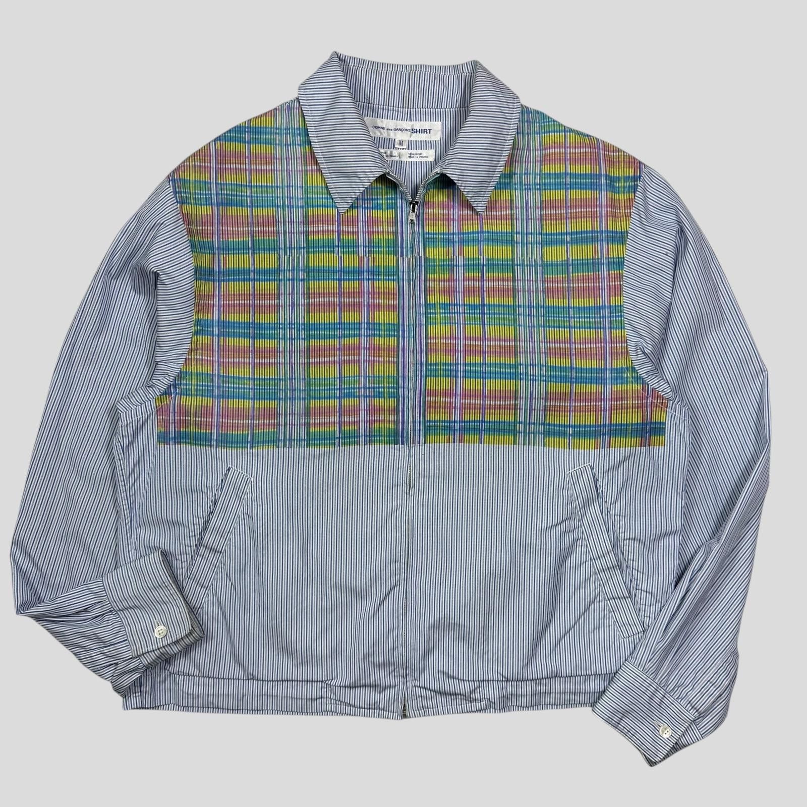 Comme des Garcons Comme Des Garçons SHIRT 90s Plaid Striped Boxy Work Jacket M Size US M / EU 48-50 / 2 - 1 Thumbnail