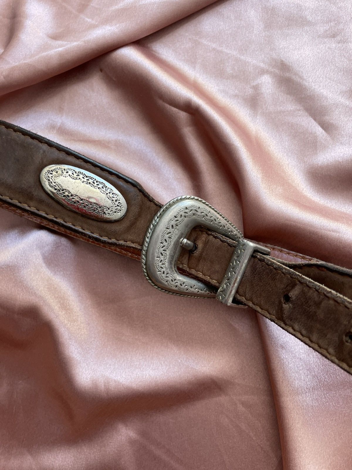 Vintage Vintage leather belt Size ONE SIZE - 6 Thumbnail