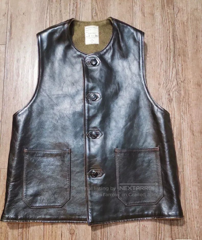 The Real McCoy's The Real McCoys Horseskin tea core vest Size US XS / EU 42 / 0 - 1 Thumbnail